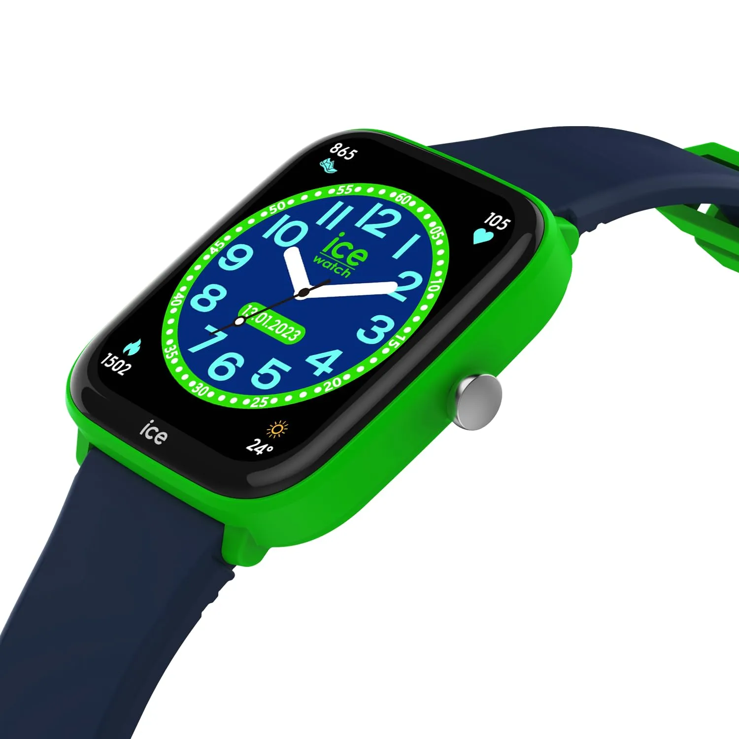 ICE-WATCH - ICE smart junior 2.0 Green Blue - Orologio blu da Bambini (Unisex) con Cinturino in silicone - 022790 (1.75) - immagine 3