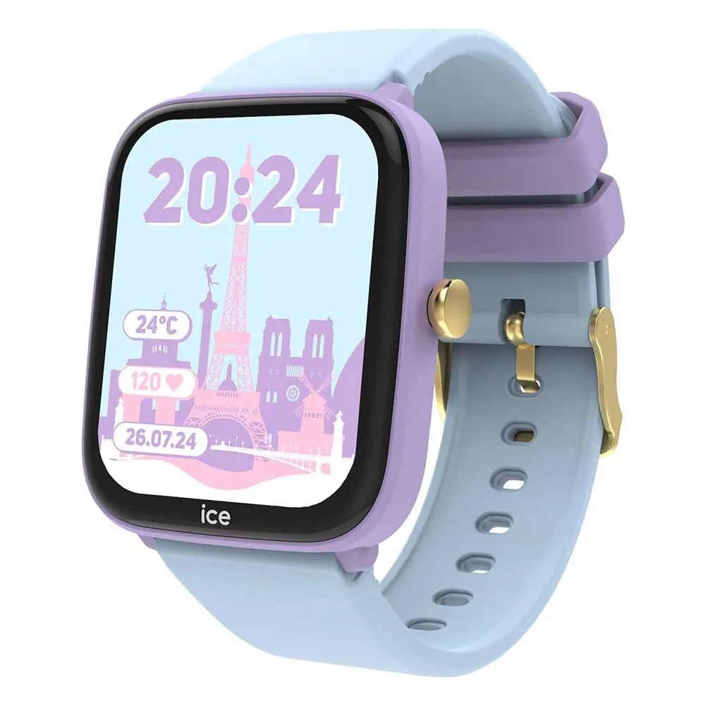 ICE-WATCH - ICE smart junior 2.0 Purple Soft blue - Orologio connesso da bambino viola con cinturino in silicone blu - 022801 (1,75 inch) - immagine 5