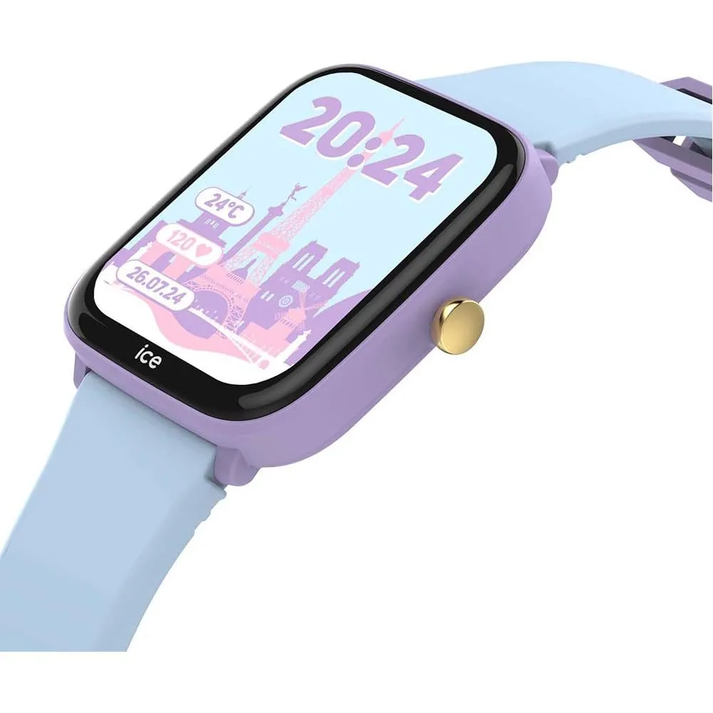 ICE-WATCH - ICE smart junior 2.0 Purple Soft blue - Orologio connesso da bambino viola con cinturino in silicone blu - 022801 (1,75 inch) - immagine 6