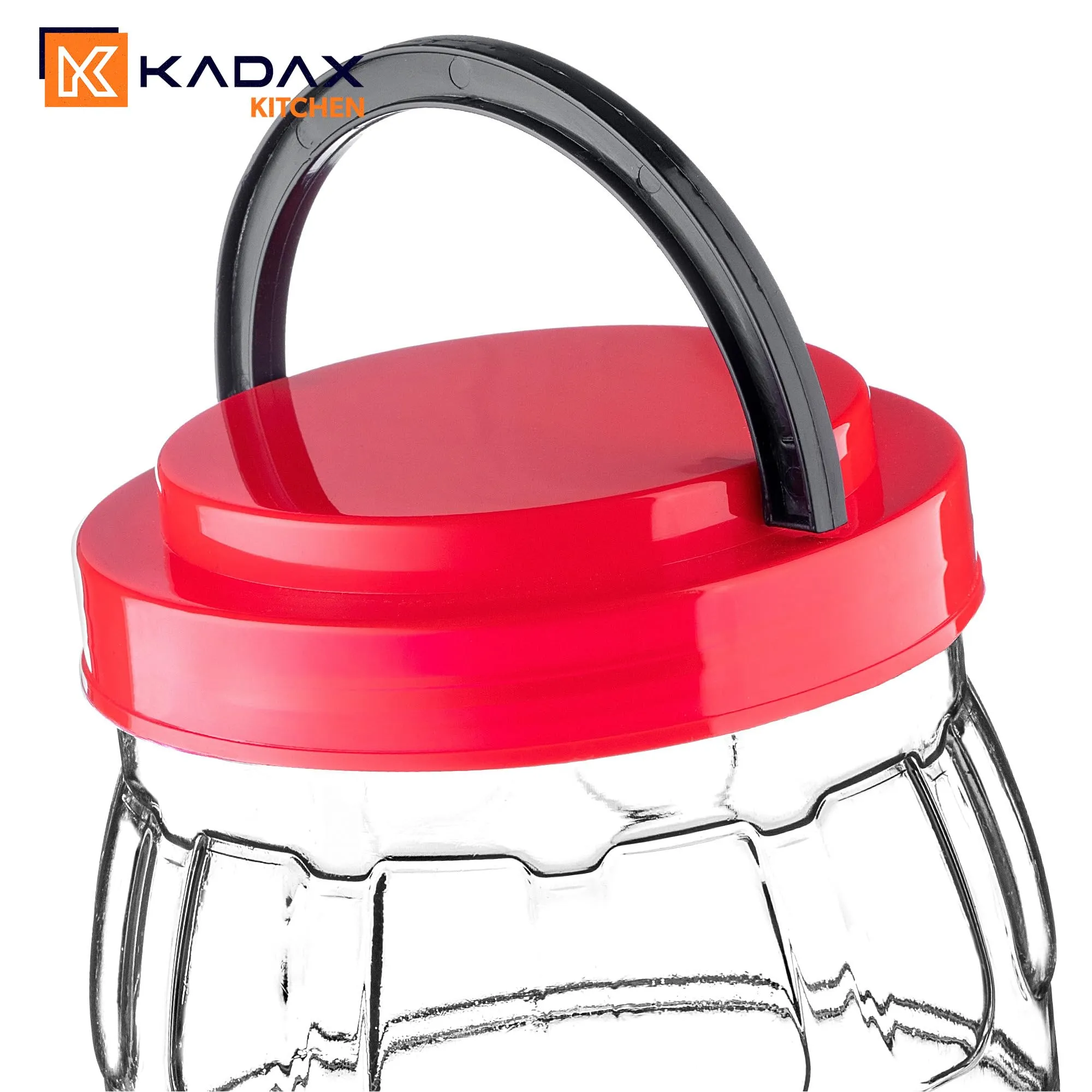 KADAX Barattoli da 3 l con coperchio, set da 4 pezzi, contenitori in plastica, contenitori per alimenti, contenitori di plastica, contenitori di plastica - immagine 6