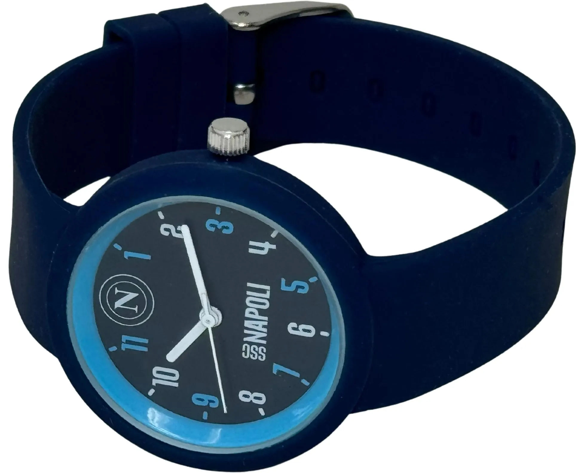 Clondo Orologio Da Polso Analogico Bambini, Idea Regalo 6-12 Anni Per Napoli Fan, Cassa 33mm e Cinturino Silicone, Scatola Ufficiale (Blu) - immagine 3