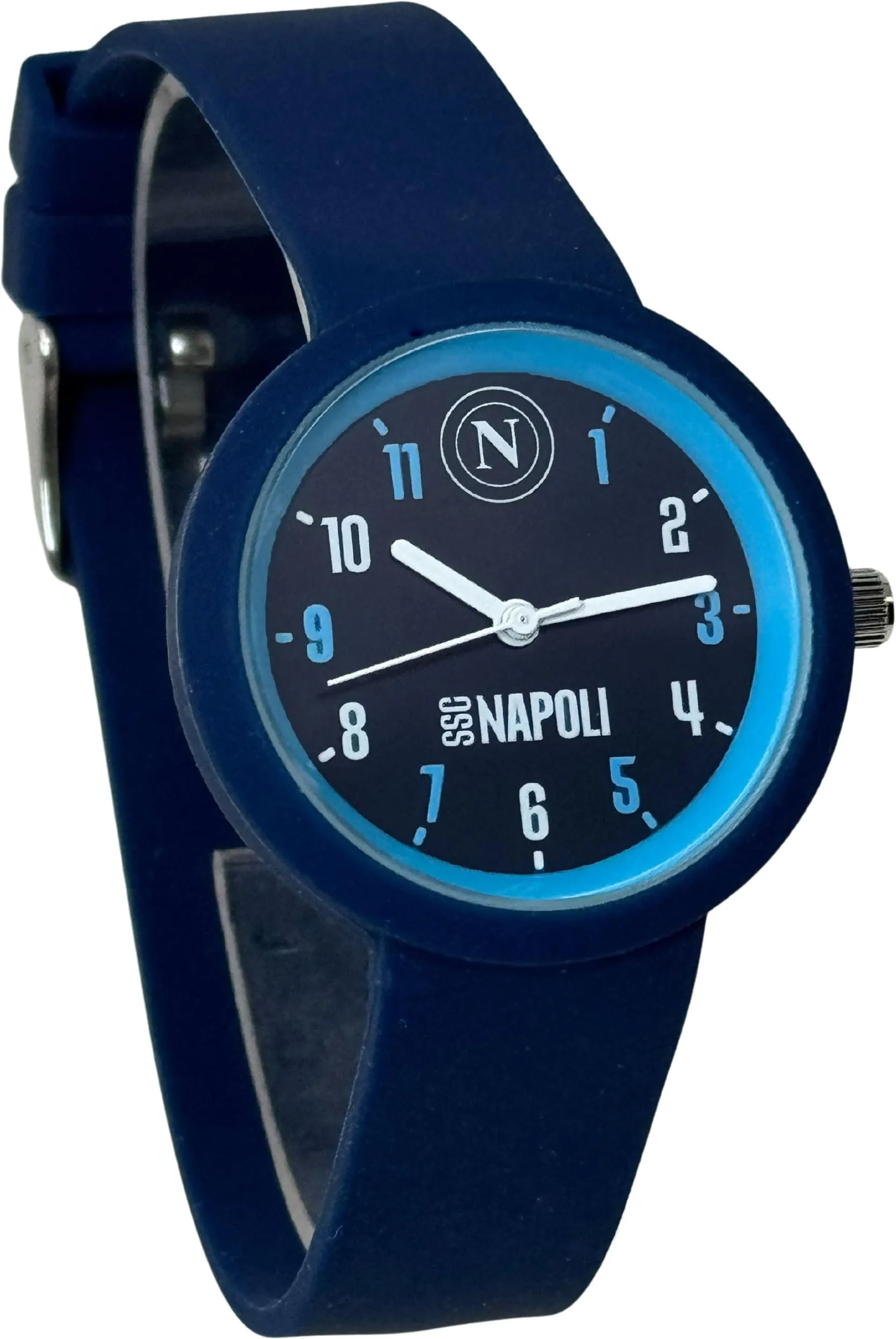 Clondo Orologio Da Polso Analogico Bambini, Idea Regalo 6-12 Anni Per Napoli Fan, Cassa 33mm e Cinturino Silicone, Scatola Ufficiale (Blu) - immagine 6