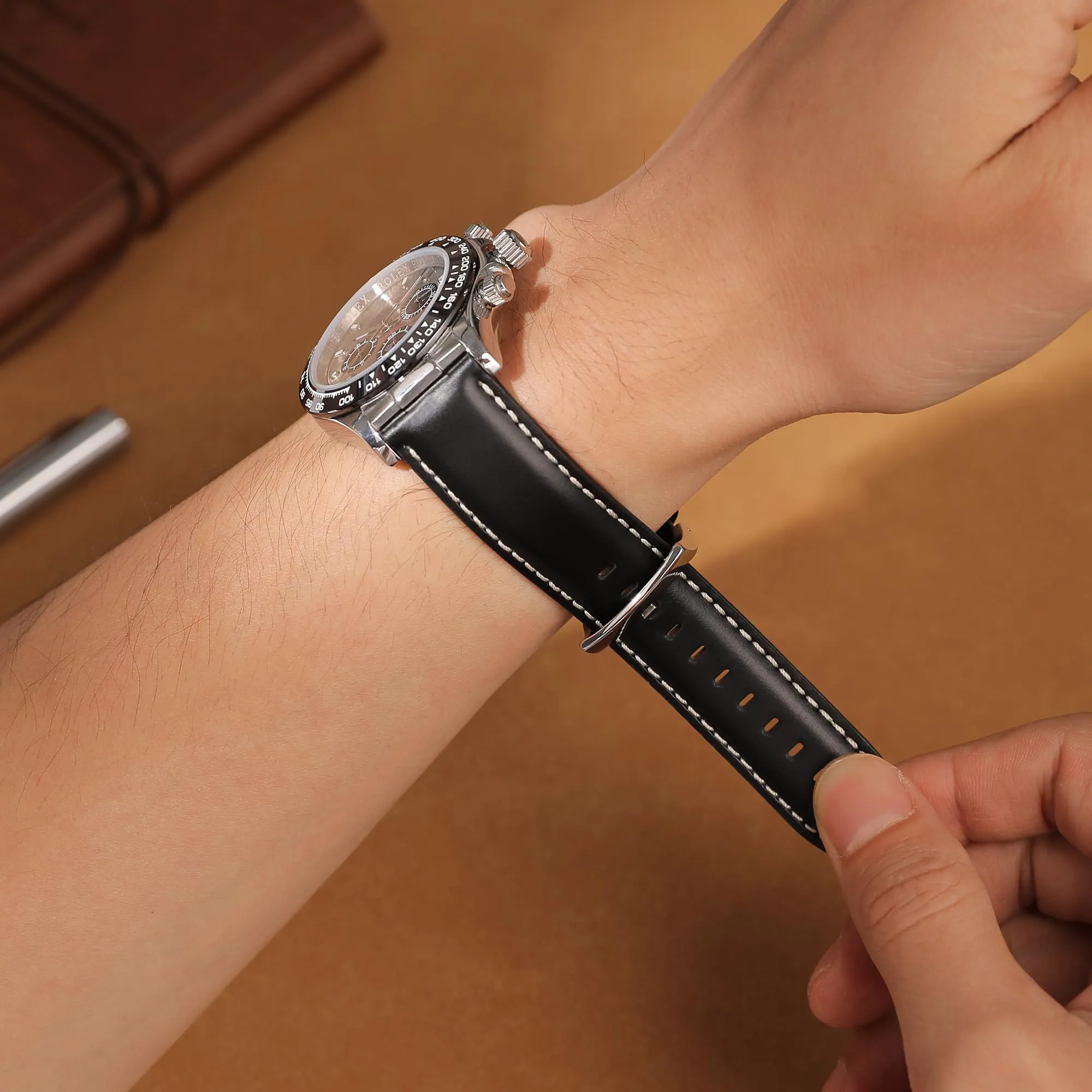 CORROPELLE Cinturini Orologio in Pelle a Sgancio Rapido 18mm 19mm 20mm 21mm 22mm, Elegante Cinturino Vera Pelle Alta qualità Cinturini Ricambio per Uomo Donna, Orologio e Smartwatch - immagine 8