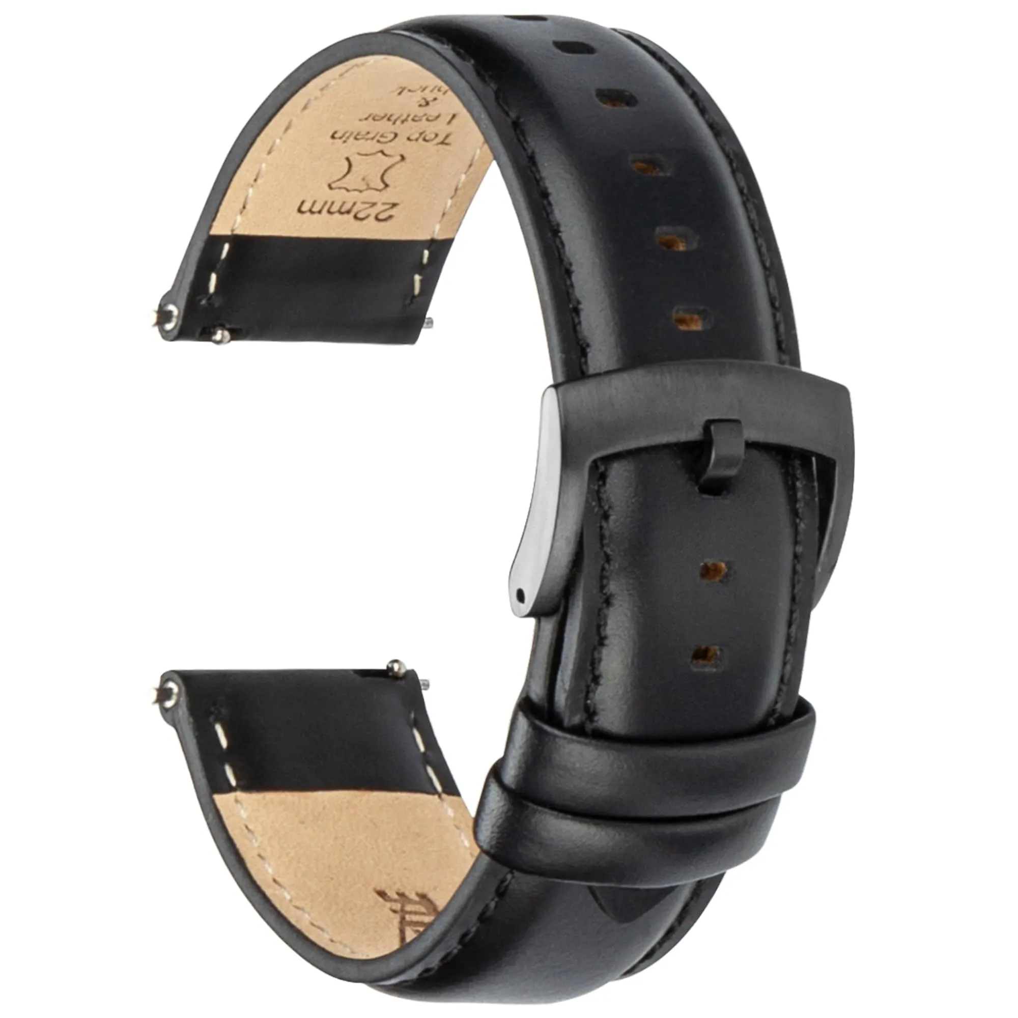CORROPELLE Cinturini Orologio in Pelle a Sgancio Rapido 18mm 19mm 20mm 21mm 22mm, Elegante Cinturino Vera Pelle Alta qualità Cinturini Ricambio per Uomo Donna, Orologio e Smartwatch - immagine 1