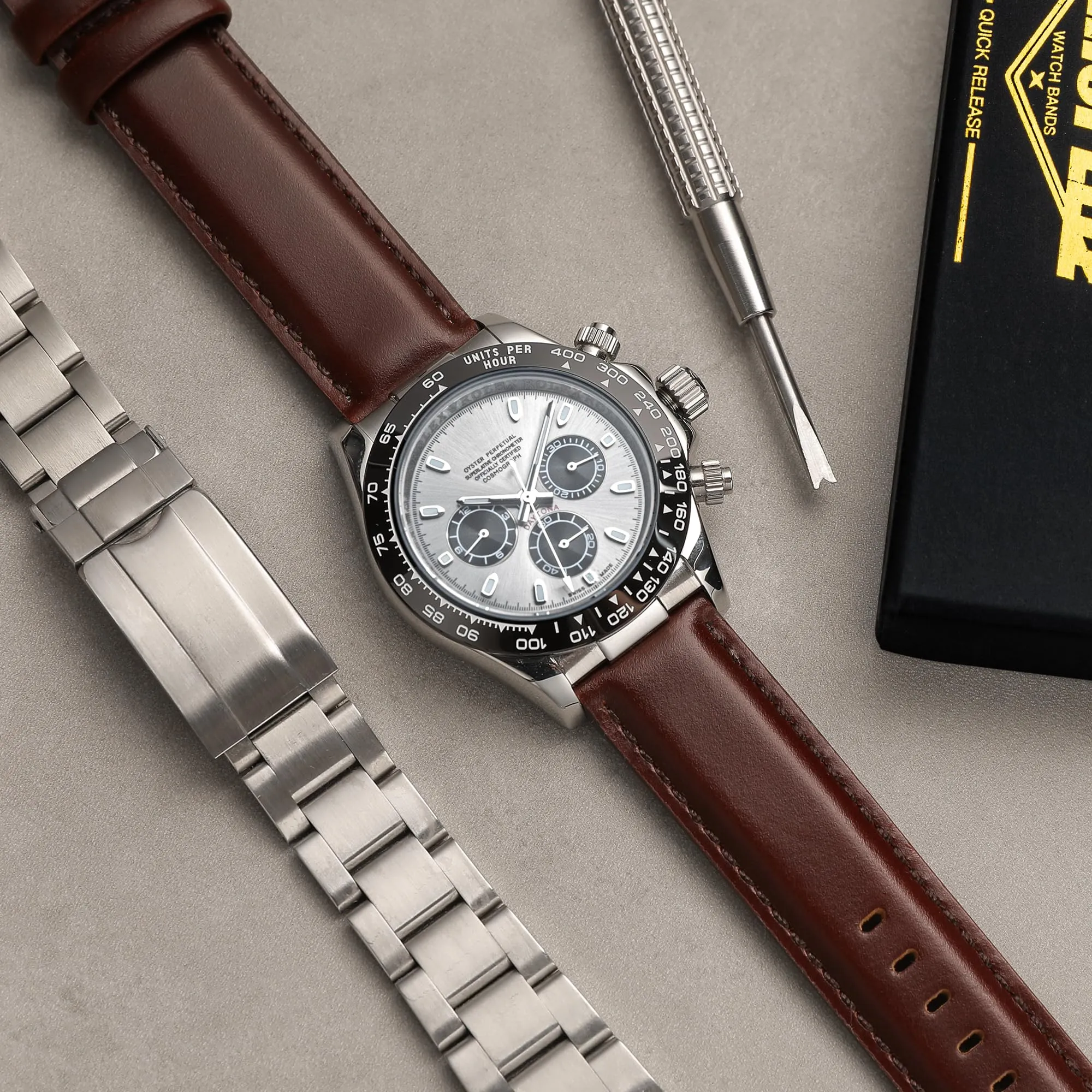CORROPELLE Cinturini Orologio in Pelle a Sgancio Rapido 18mm 19mm 20mm 21mm 22mm, Elegante Cinturino Vera Pelle Alta qualità Cinturini Ricambio per Uomo Donna, Orologio e Smartwatch - immagine 4