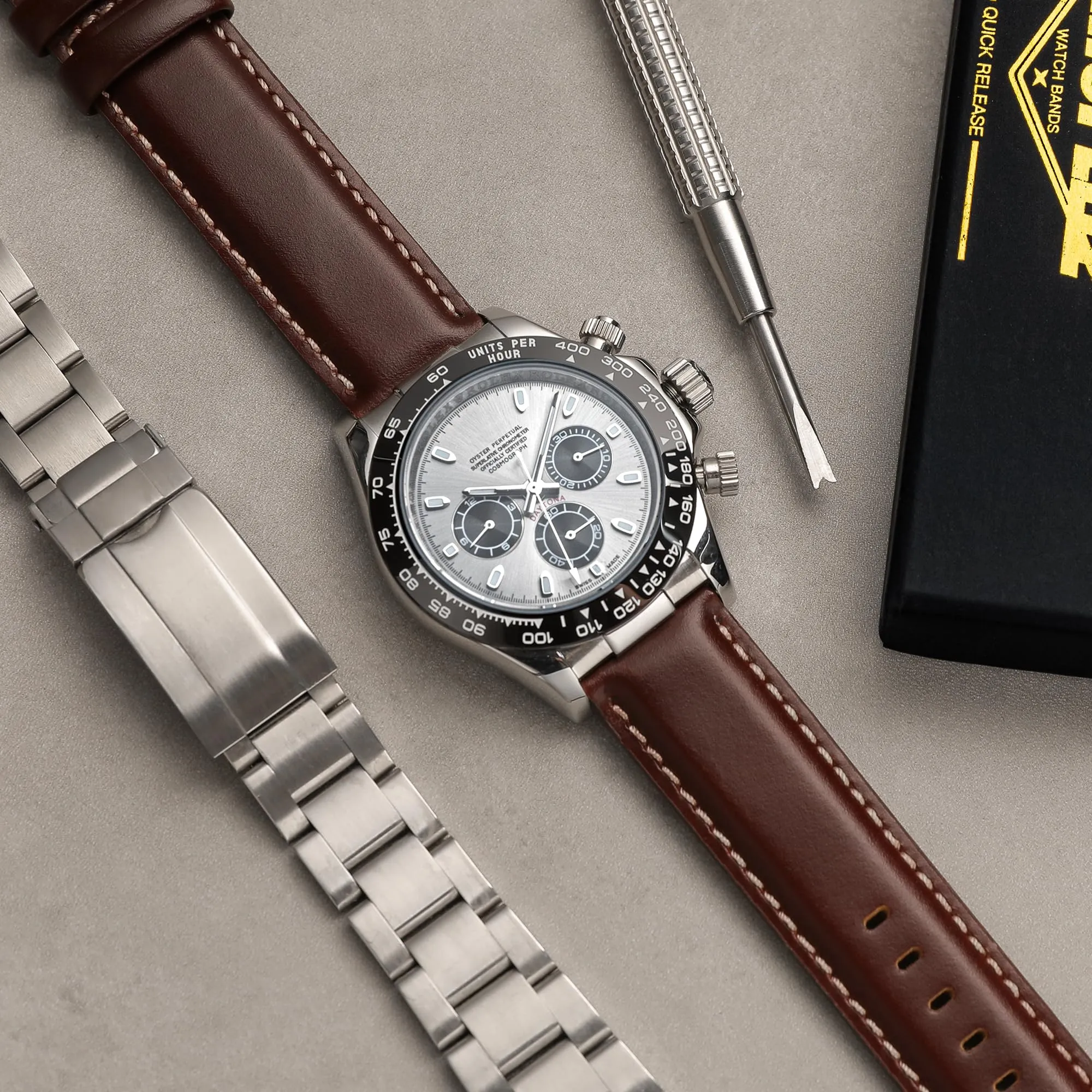 CORROPELLE Cinturini Orologio in Pelle a Sgancio Rapido 18mm 19mm 20mm 21mm 22mm, Elegante Cinturino Vera Pelle Alta qualità Cinturini Ricambio per Uomo Donna, Orologio e Smartwatch - immagine 4