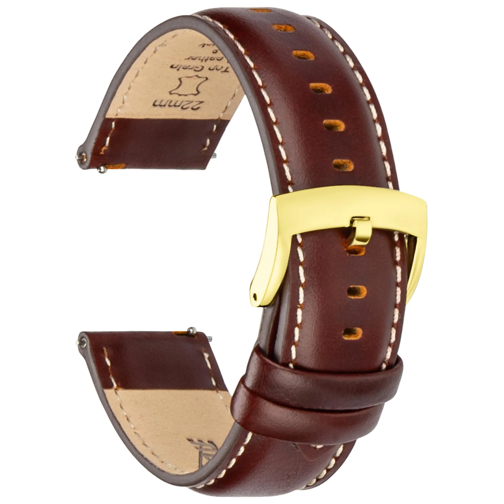 CORROPELLE Cinturini Orologio in Pelle a Sgancio Rapido 18mm 19mm 20mm 21mm 22mm, Elegante Cinturino Vera Pelle Alta qualità Cinturini Ricambio per Uomo Donna, Orologio e Smartwatch - immagine 1