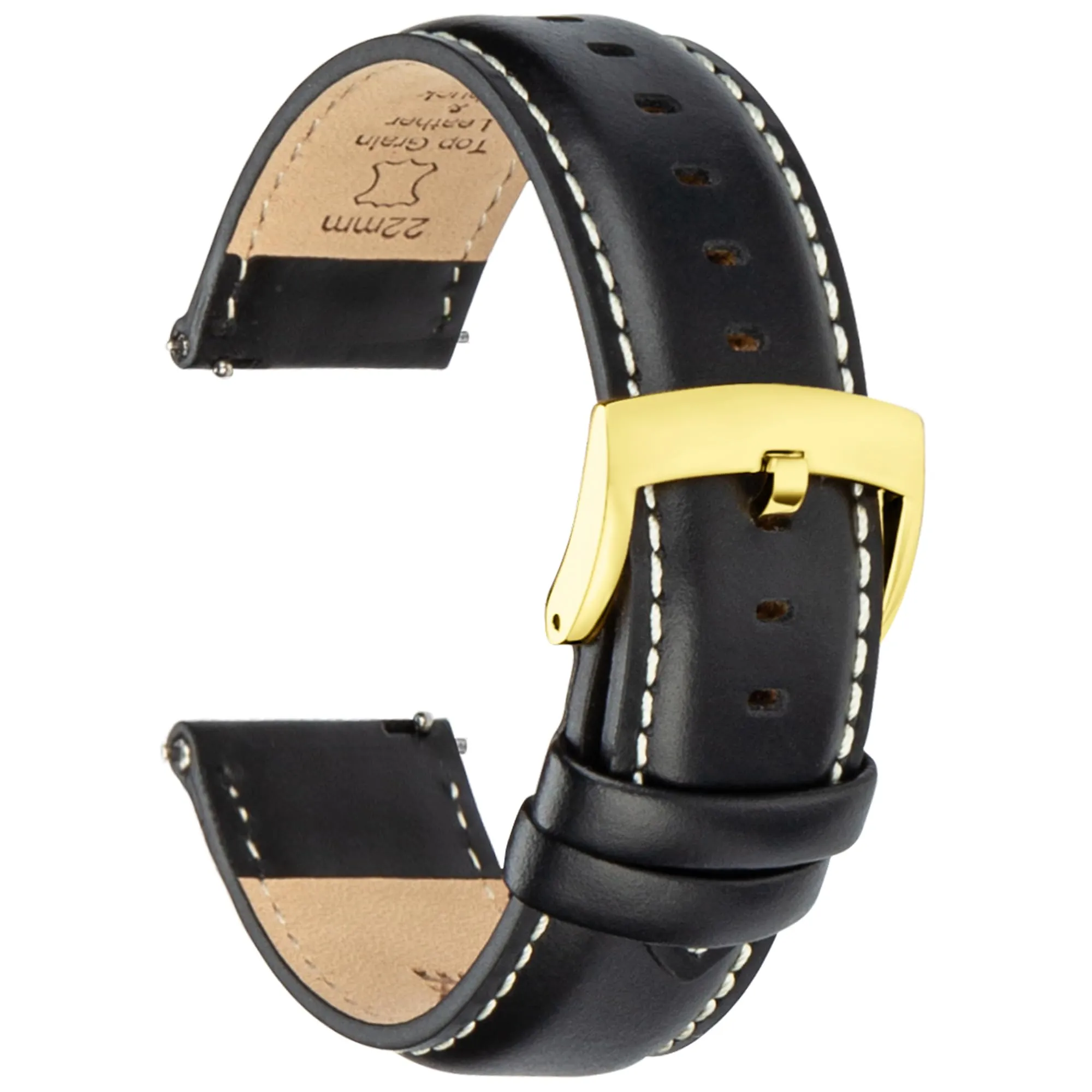 CORROPELLE Cinturini Orologio in Pelle a Sgancio Rapido 18mm 19mm 20mm 21mm 22mm, Elegante Cinturino Vera Pelle Alta qualità Cinturini Ricambio per Uomo Donna, Orologio e Smartwatch - immagine 1