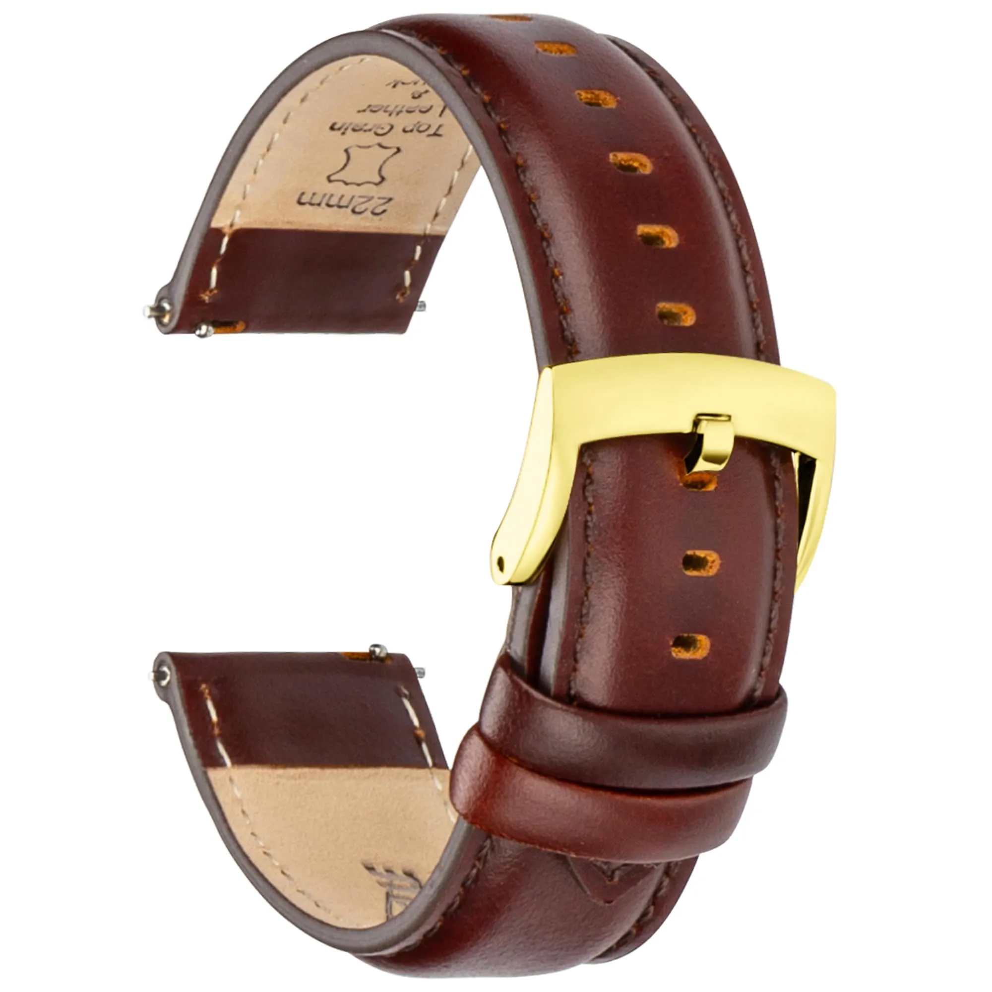 CORROPELLE Cinturini Orologio in Pelle a Sgancio Rapido 18mm 19mm 20mm 21mm 22mm, Elegante Cinturino Vera Pelle Alta qualità Cinturini Ricambio per Uomo Donna, Orologio e Smartwatch - immagine 1