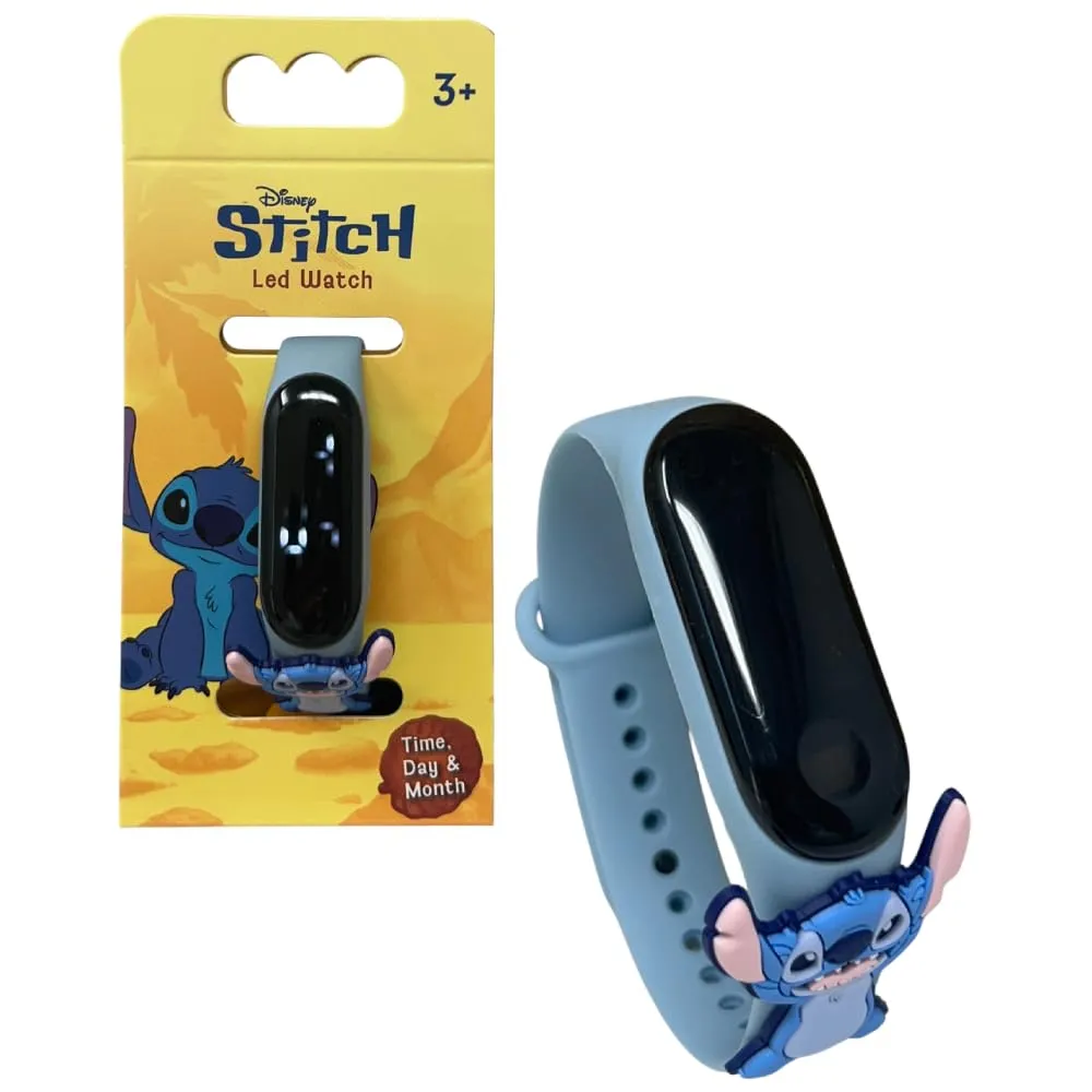 Orologio Digitale Bambini Stitch Disney Touch Screen LED con Data Cinturino Regolabile in PVC 25 cm Cassa ABS e Lente in Plexiglass 2 Batterie AG3 Incluse Idea Regalo Bambina Bambino - immagine 1