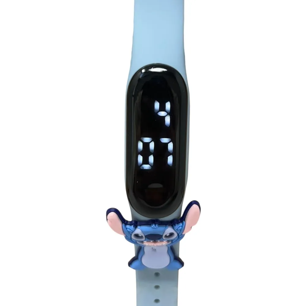 Orologio Digitale Bambini Stitch Disney Touch Screen LED con Data Cinturino Regolabile in PVC 25 cm Cassa ABS e Lente in Plexiglass 2 Batterie AG3 Incluse Idea Regalo Bambina Bambino - immagine 3
