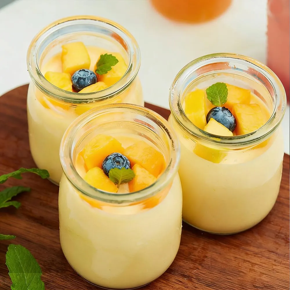 12 PCS Barattoli Vetro con Coperchio,150 ml,Vasetti da Yogurt in Vetro - immagine 6