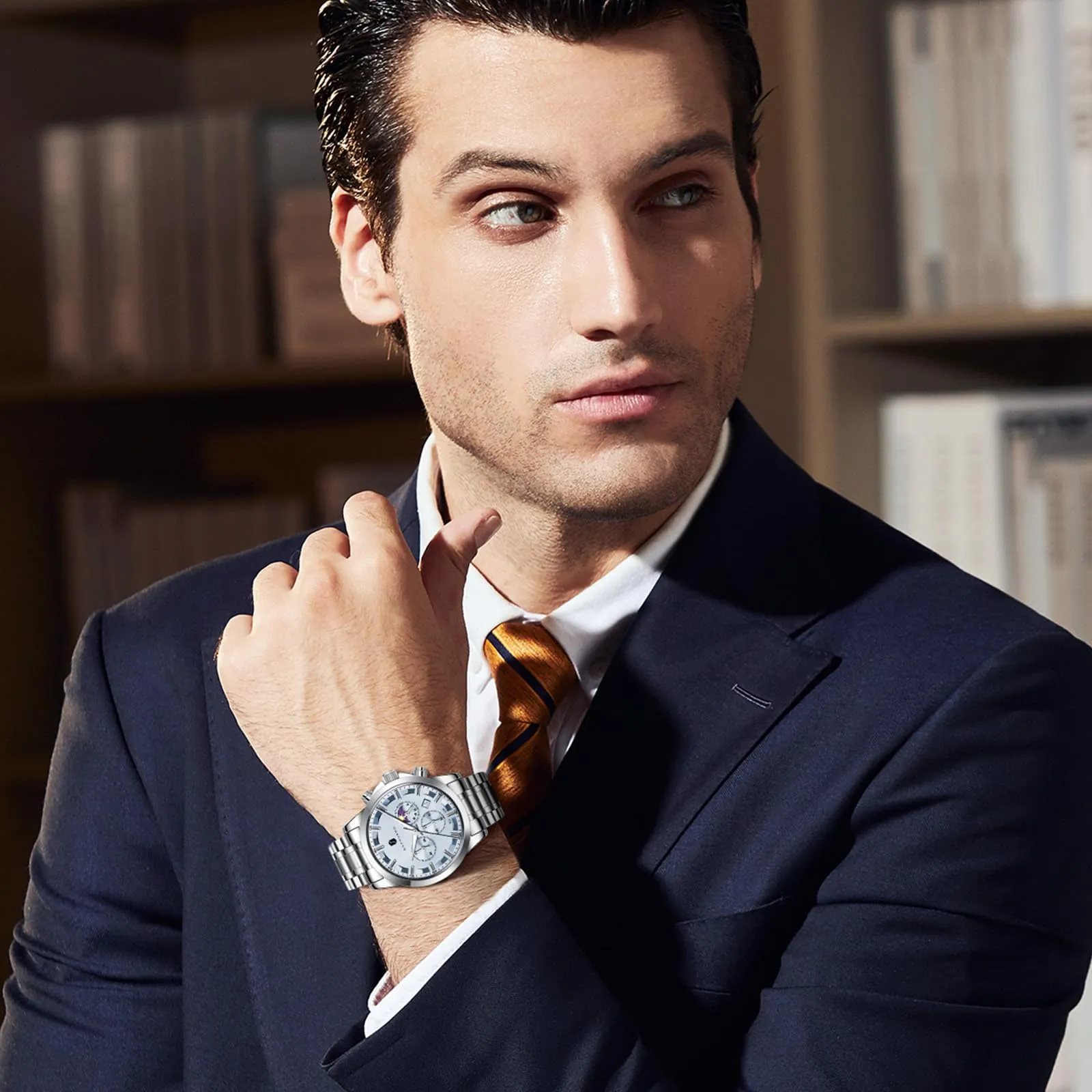 BENYAR BY Orologio da uomo quarzo analogico Cronografi Orologi uomo Regali - immagine 3
