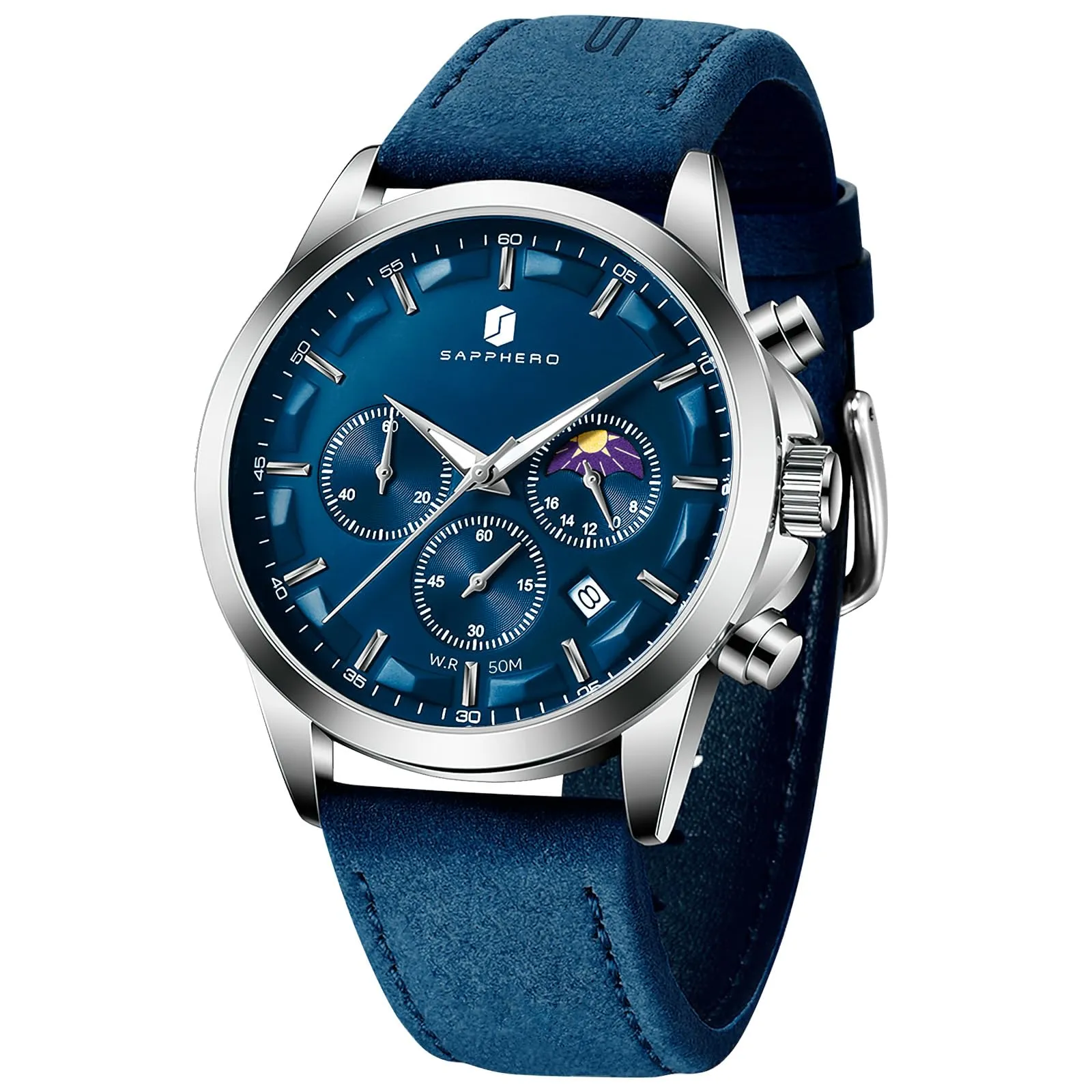 BENYAR BY Orologio da uomo quarzo analogico Cronografi Orologi uomo Regali - immagine 1