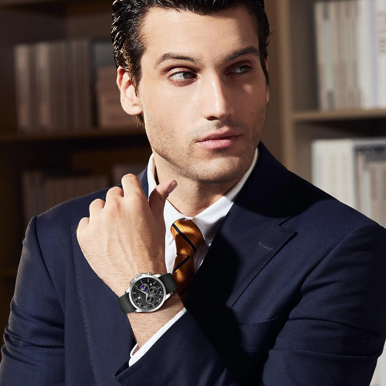 BENYAR BY Orologio da uomo quarzo analogico Cronografi Orologi uomo Regali - immagine 3