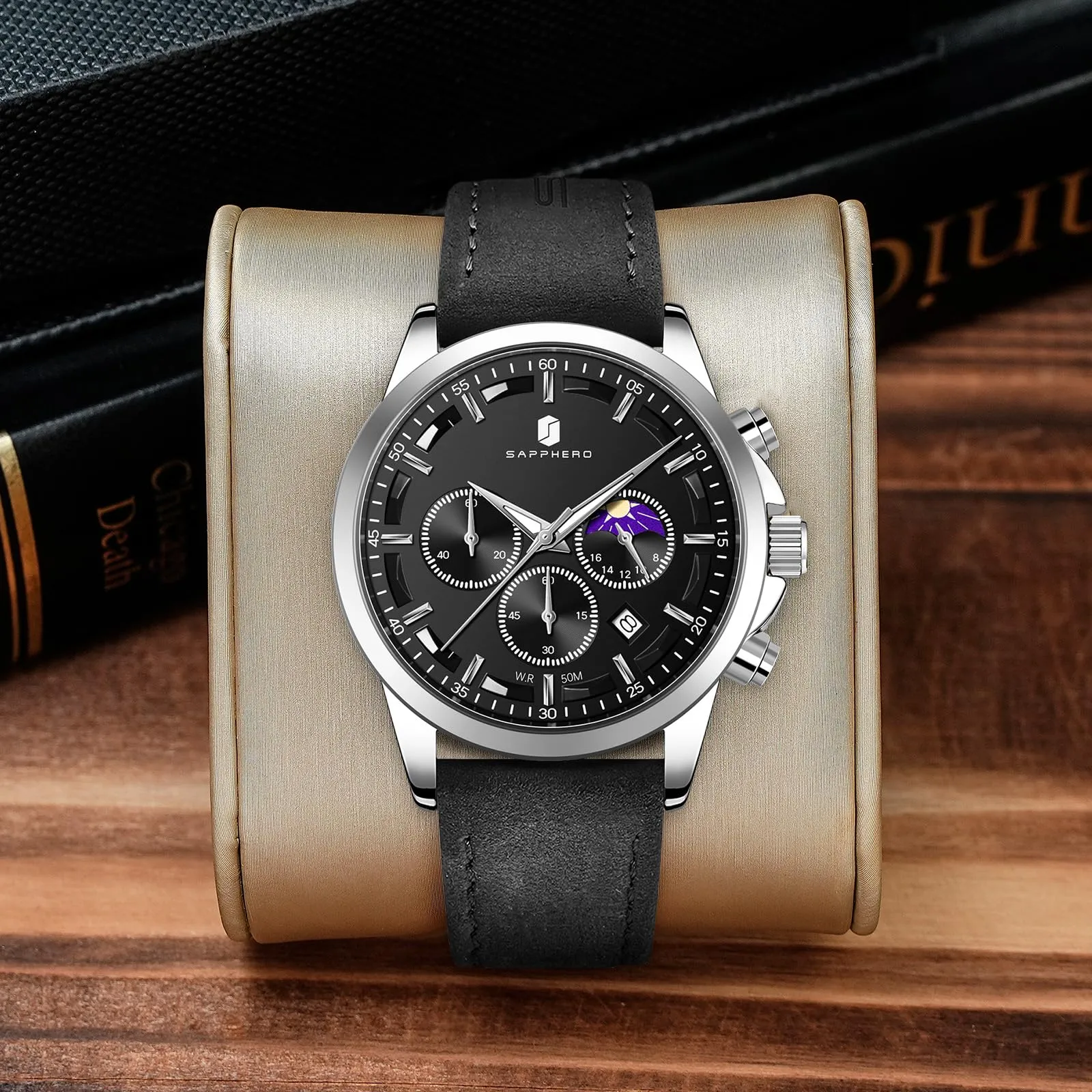 BENYAR BY Orologio da uomo quarzo analogico Cronografi Orologi uomo Regali - immagine 6