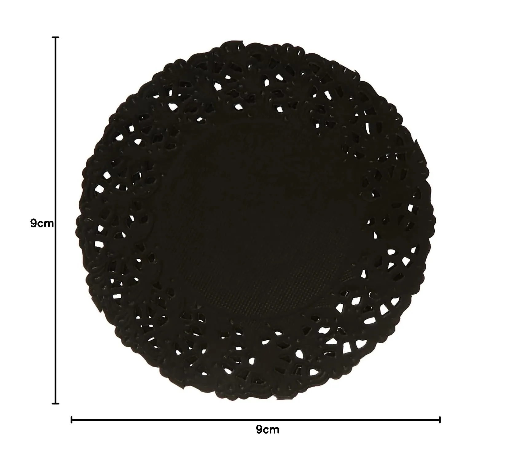 Garcia de Pou 250 unità carta centrini, 9 cm, rotondo, nero, 9 x 30 x 30 cm - immagine 5
