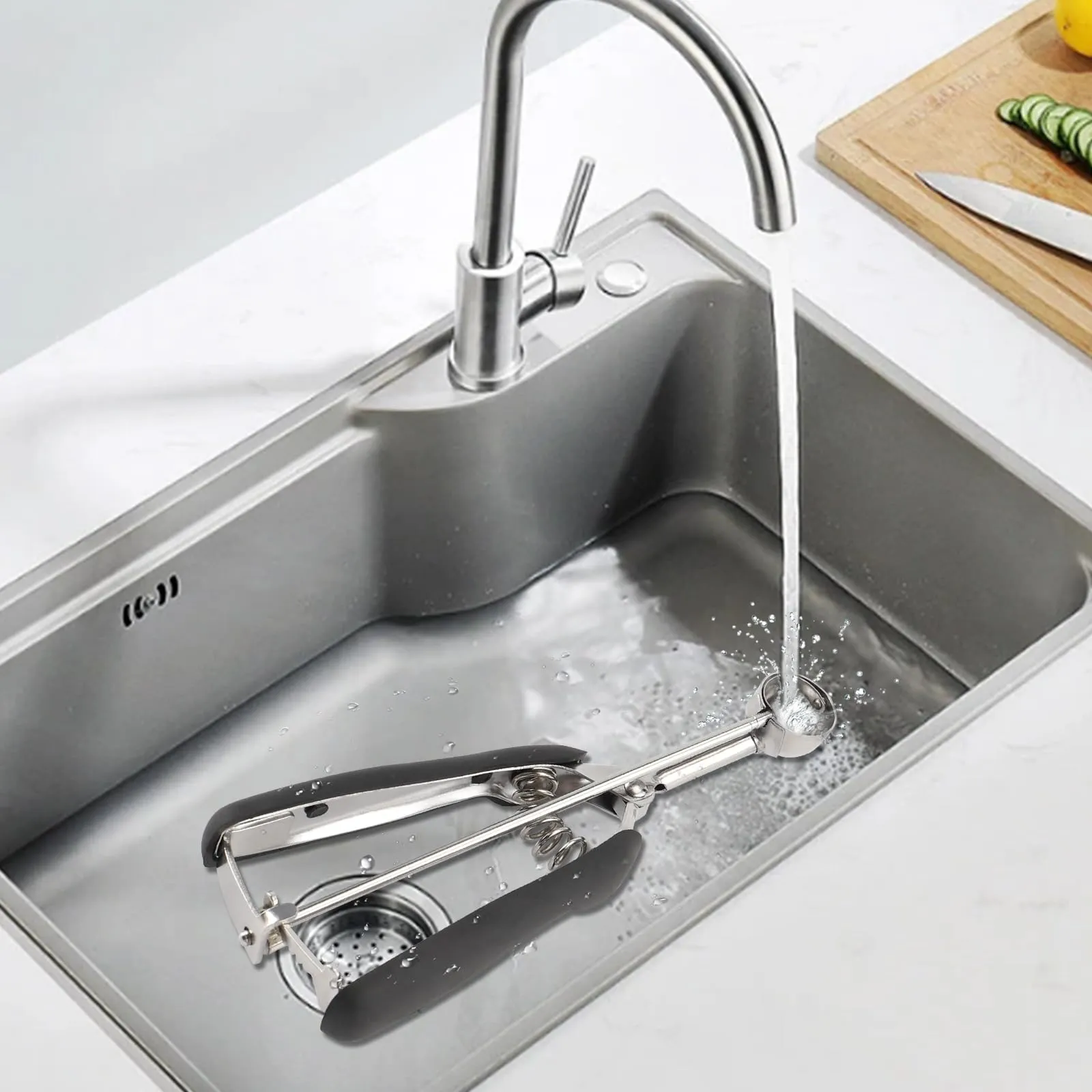 Tj Pop Set Piccola Paletta per Biscotti - 3 Pezzi Include 1 Cucchiaino / 2 Cucchiaini / 3 Cucchiaini Paletta per Impasto Biscotti e Gelato, Paletta per Biscotti in Acciaio Inox 304 per Cucinare - immagine 5