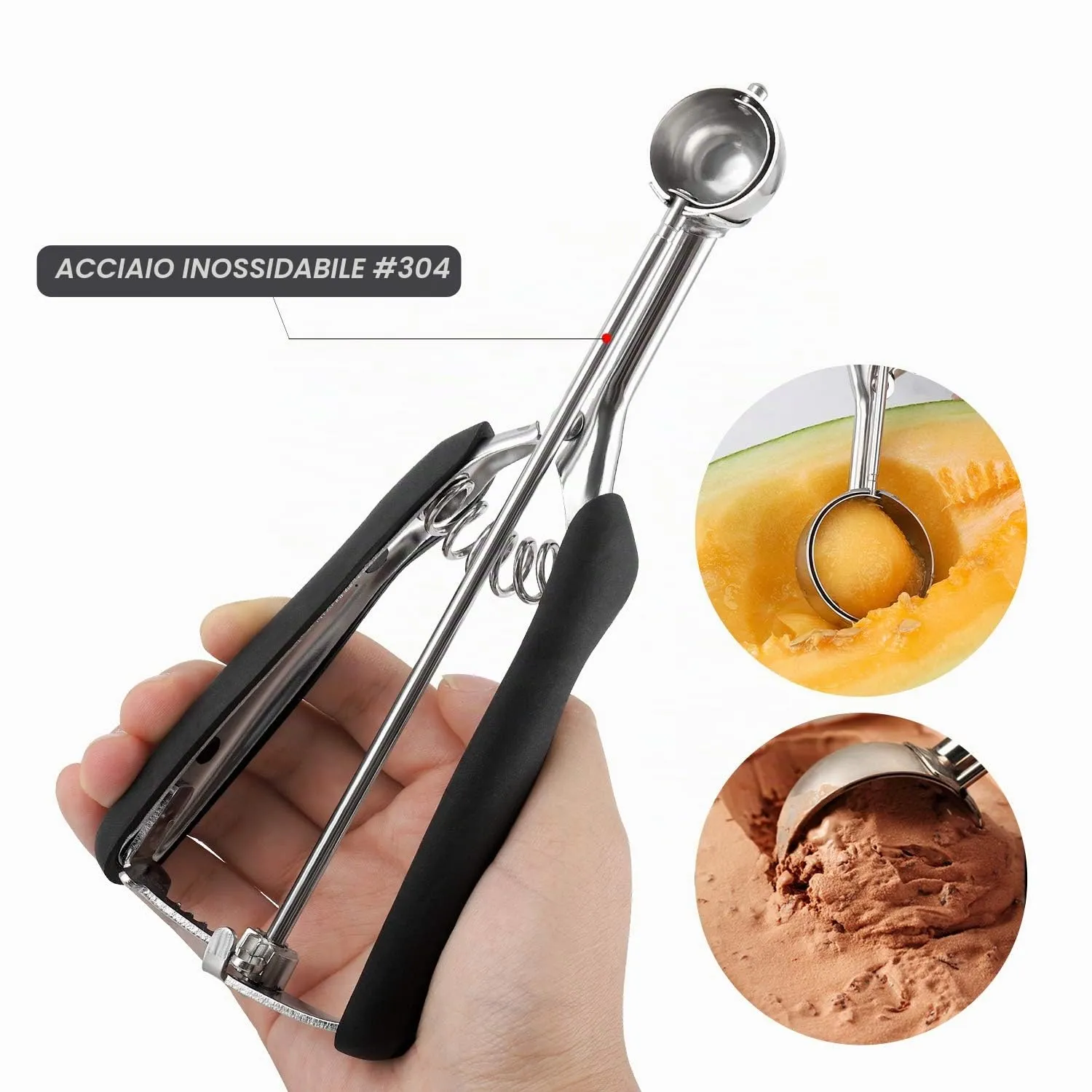 Tj Pop Set Piccola Paletta per Biscotti - 3 Pezzi Include 1 Cucchiaino / 2 Cucchiaini / 3 Cucchiaini Paletta per Impasto Biscotti e Gelato, Paletta per Biscotti in Acciaio Inox 304 per Cucinare - immagine 7