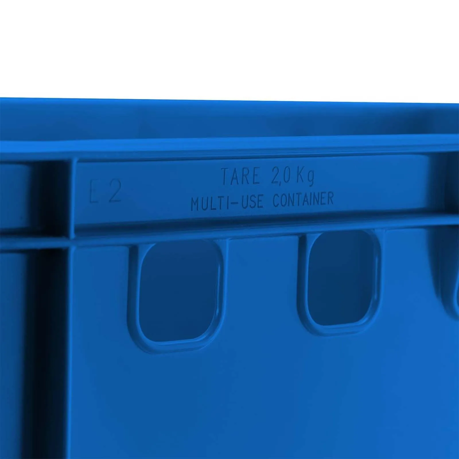 Eurobox - Cassetta portacarne E2, blu, 60 x 40 x 20 cm, robusta scatola - immagine 2