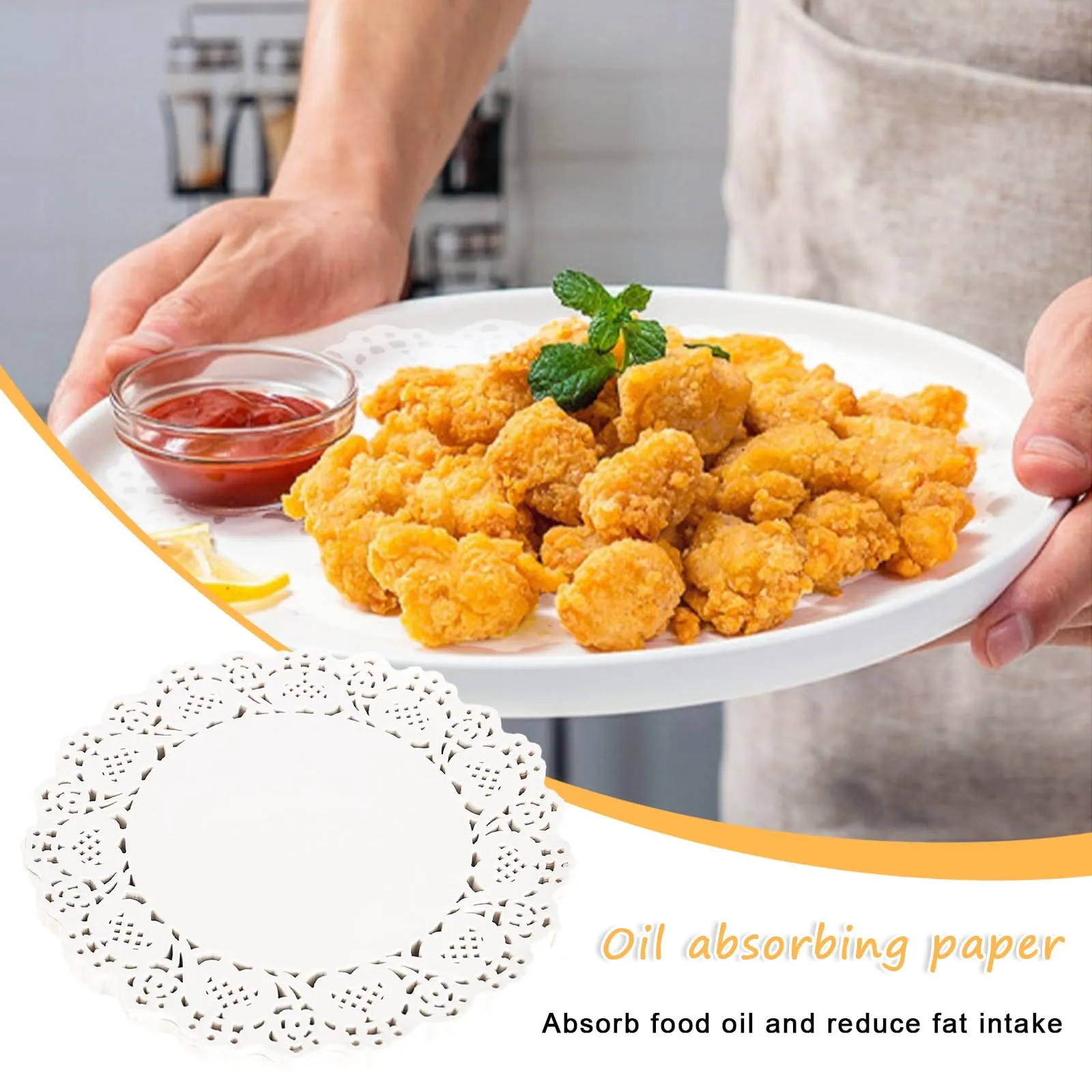 bssmmai 140 pezzi punta rotonda per torta, 24 cm, piccola rotonda, in carta rotonda per torte, vassoi fai da te, feste, matrimoni (bianco) - immagine 4