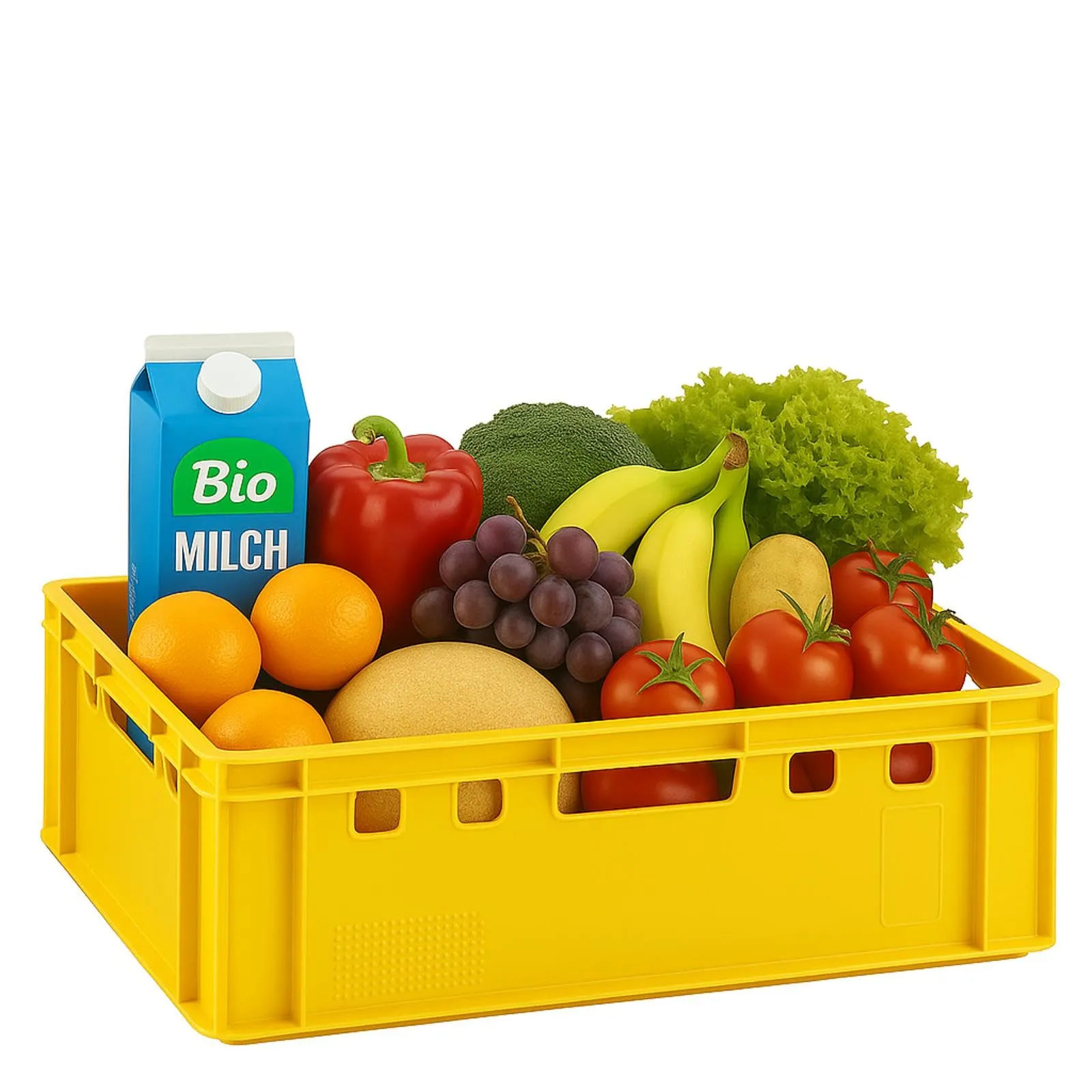 BURI 1 Cassetta per carne E2 gialla 60 x 40 x 20 cm Cassetta di stoccaggio, scatola per mais, scatola per salumiere, cassetta Eurobox, fabbricata in Germania, adatta per uso alimentare, robusta - immagine 4