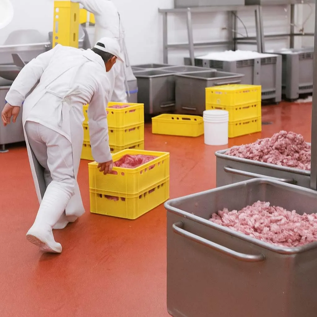 BURI 1 Cassetta per carne E2 gialla 60 x 40 x 20 cm Cassetta di stoccaggio, scatola per mais, scatola per salumiere, cassetta Eurobox, fabbricata in Germania, adatta per uso alimentare, robusta - immagine 6