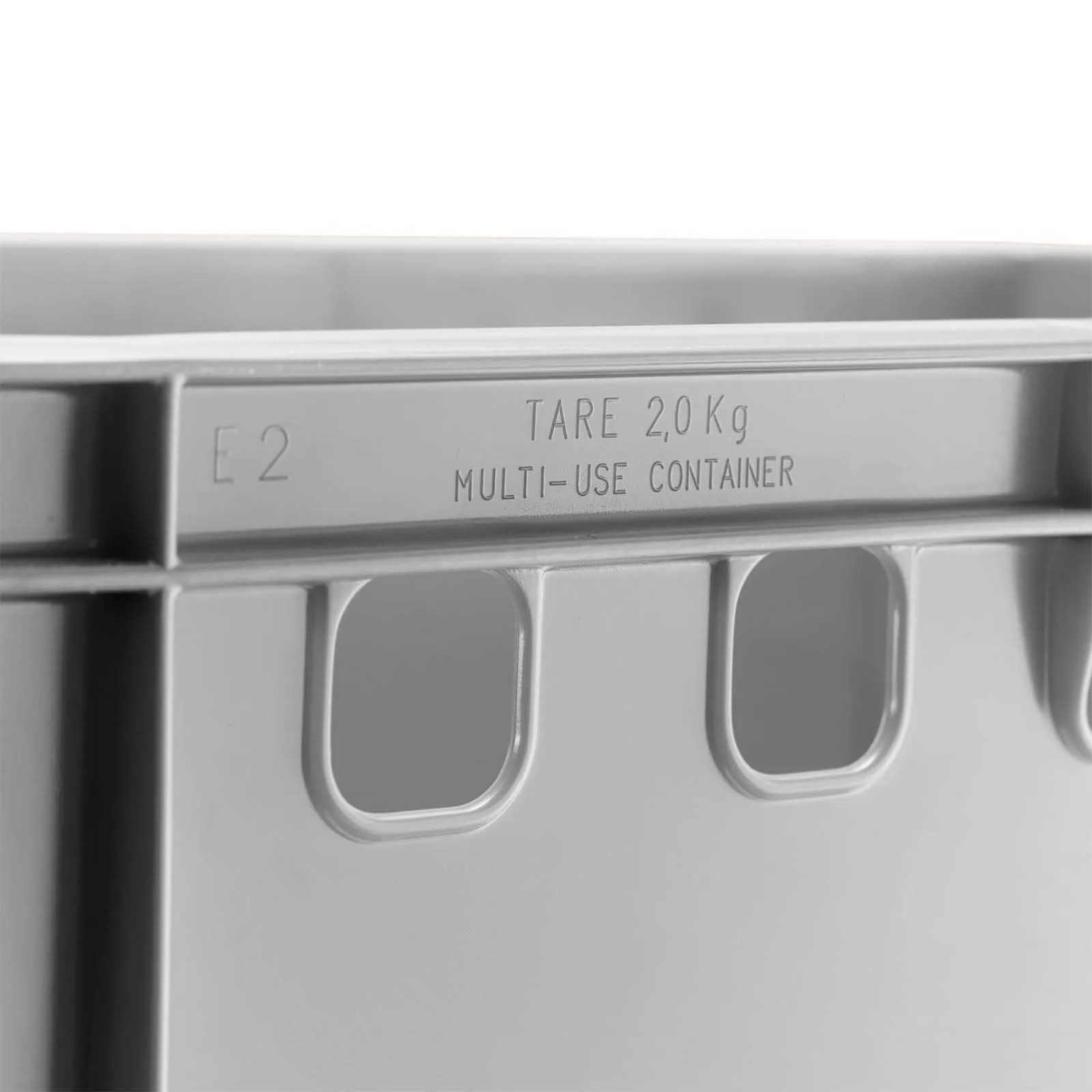 Scatola per Carne E2 60x40x20 cm Eurobox Contenitore di Stoccaggio Grigio per Alimenti Robusto - immagine 2