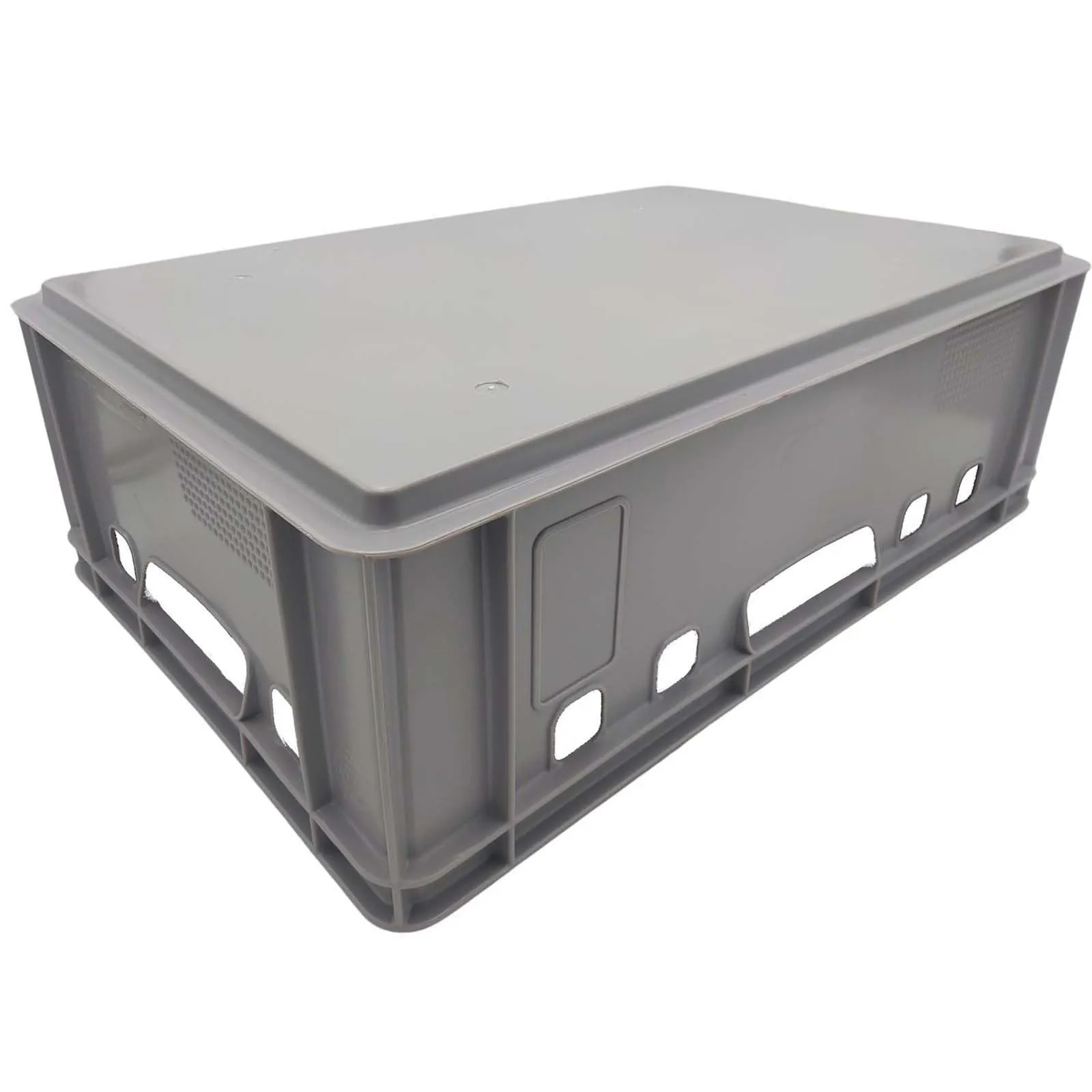 Scatola per Carne E2 60x40x20 cm Eurobox Contenitore di Stoccaggio Grigio per Alimenti Robusto - immagine 3