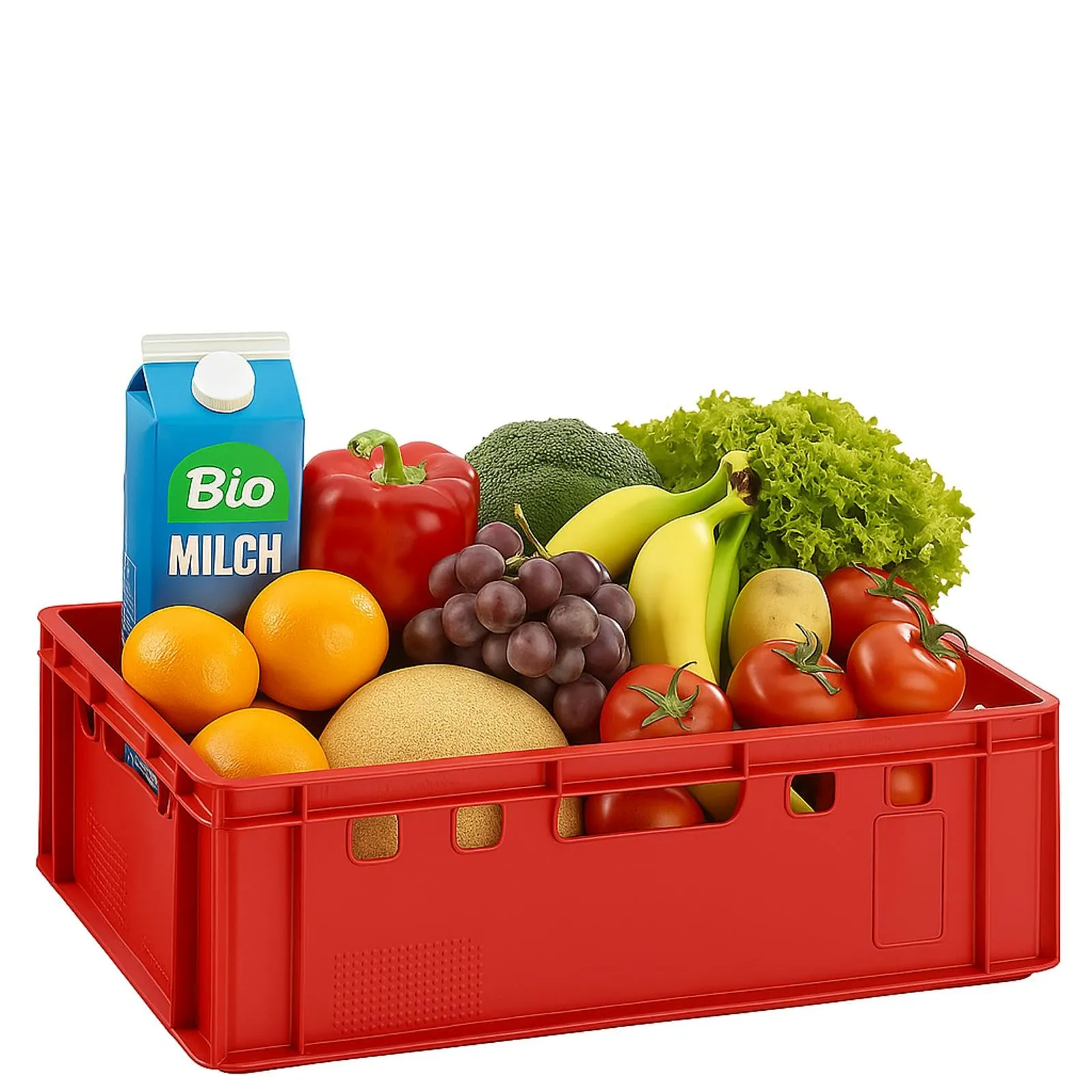 Scatola per Carne E2 Rosso 60x40x20 cm Eurobox Impilabile, Robusta e Professionale - immagine 4