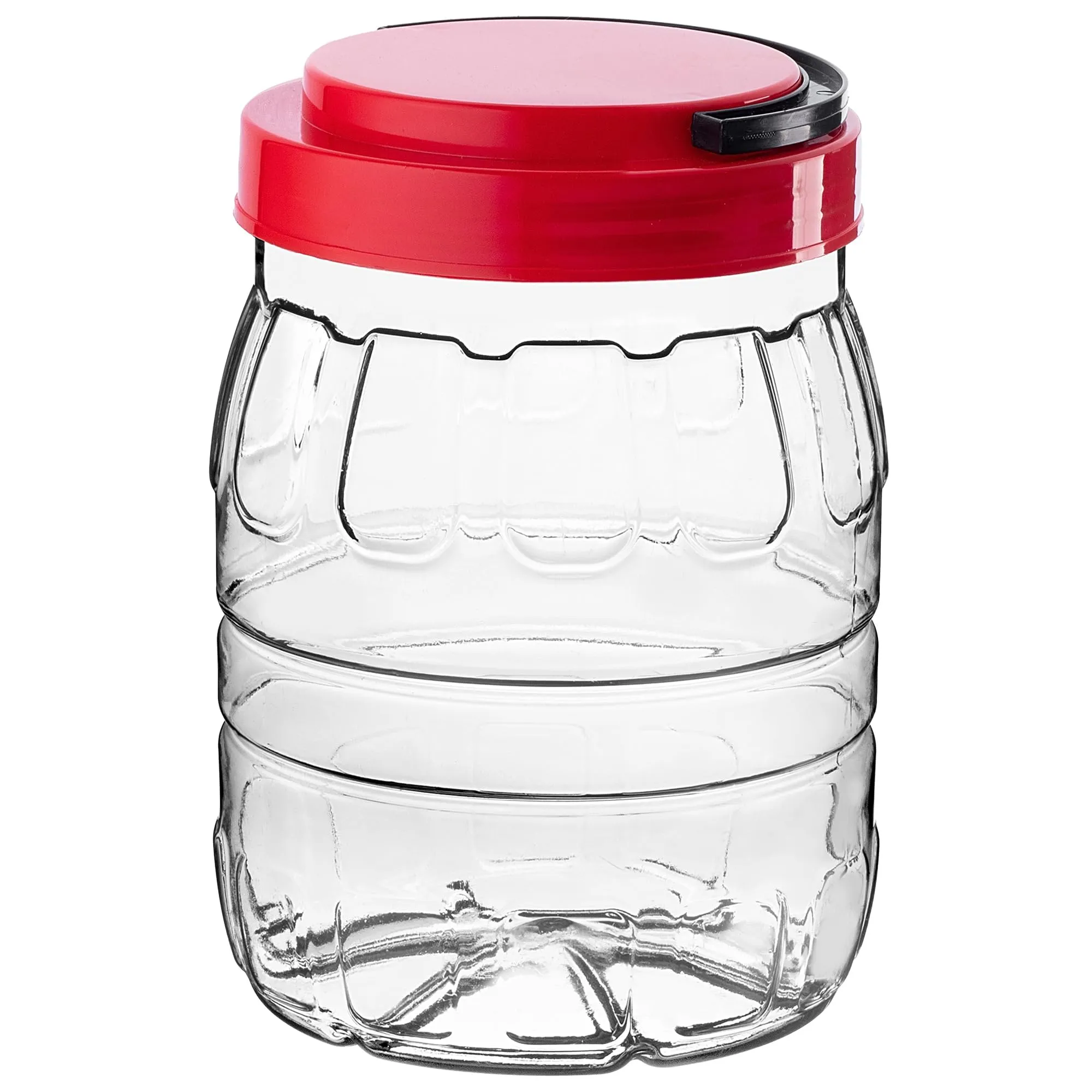 KADAX Barattoli da 2 l con coperchio, set da 2 pezzi, in plastica, contenitori per alimenti, contenitori di plastica, contenitori di plastica - immagine 8