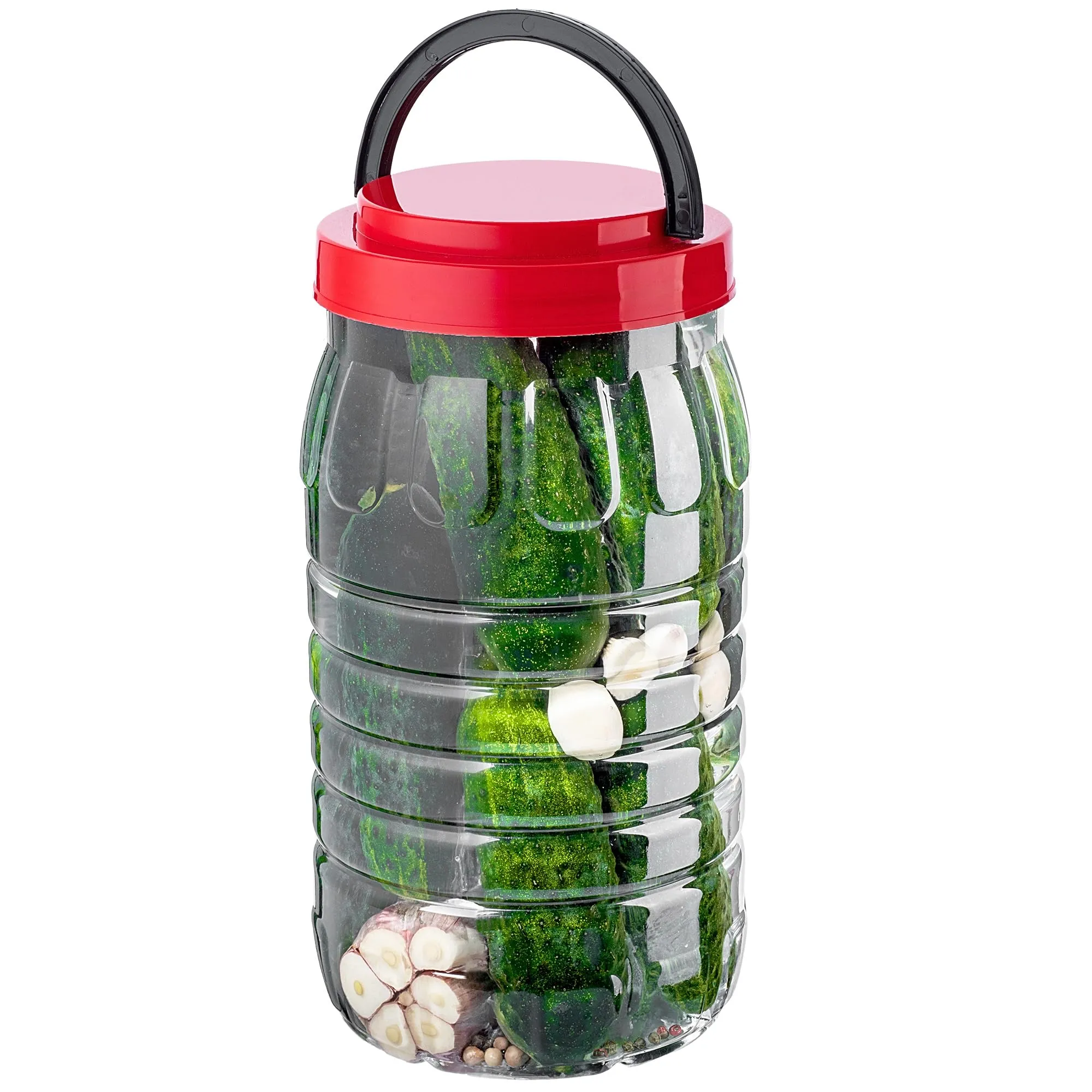KADAX Barattolo da 3 l con coperchio, 1 pezzo, contenitore in plastica PET, contenitore da cucina, contenitore in plastica per alimenti, contenitore per alimenti - immagine 7