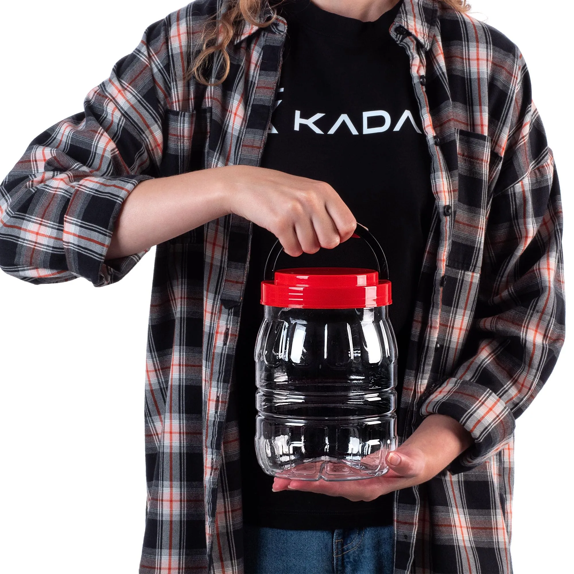 KADAX Barattoli da 2 l con coperchio, set da 4 pezzi, contenitori in plastica, contenitori per alimenti, contenitori di plastica, contenitori di plastica - immagine 3