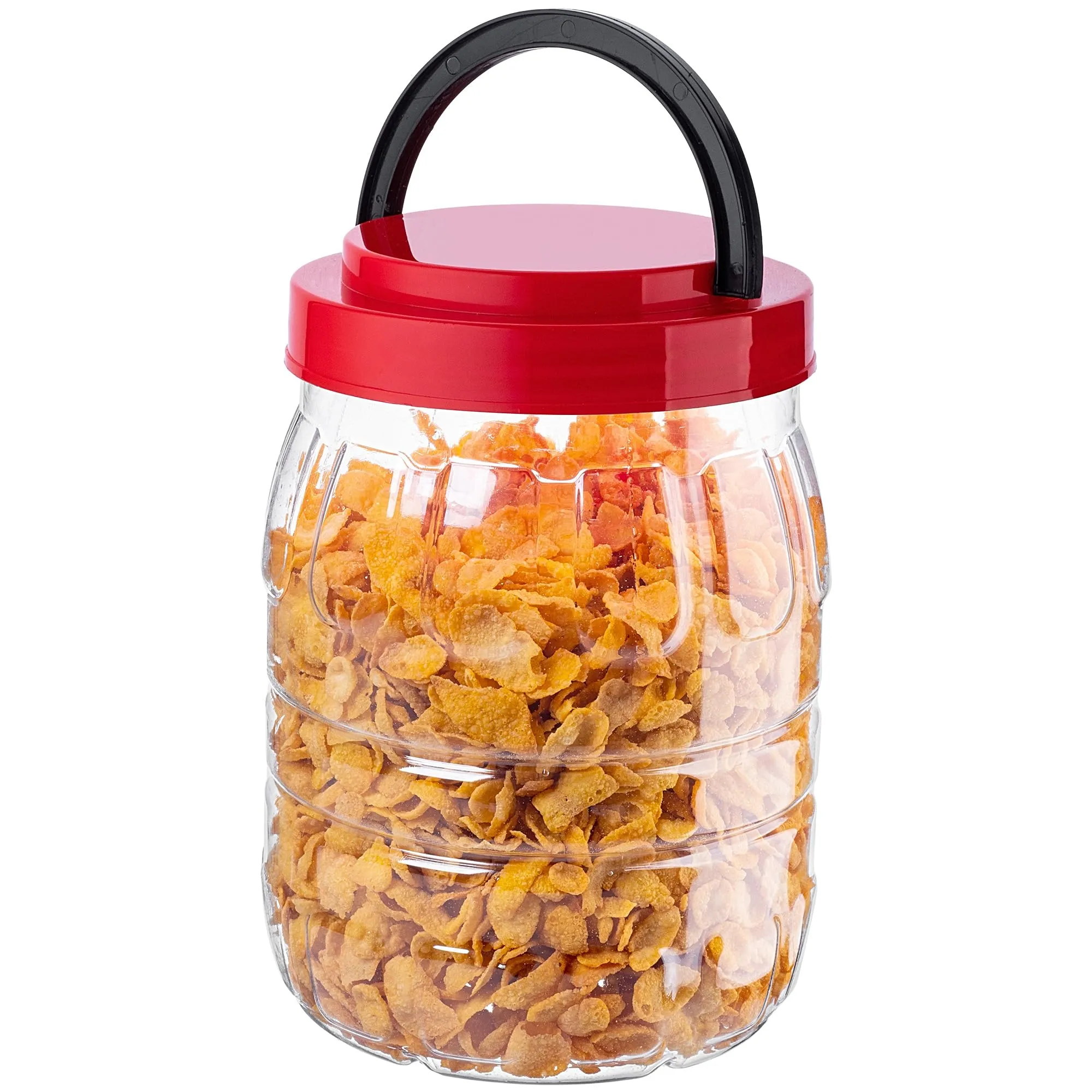KADAX Barattoli da 2 l con coperchio, set da 4 pezzi, contenitori in plastica, contenitori per alimenti, contenitori di plastica, contenitori di plastica - immagine 7