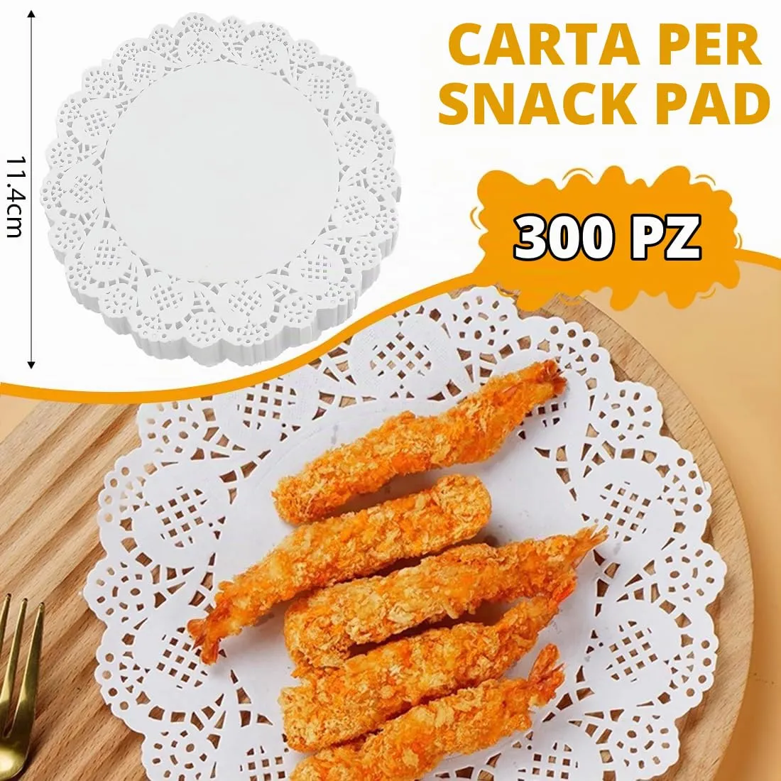 EJRUP 300 Pezzi Centrini Monouso, Centrini Carta Pizzo in Carta Paper Doily Pizzo Ideale Per Matrimoni Festa Eventi Formali Decorazione Da Tavola Décor - immagine 2