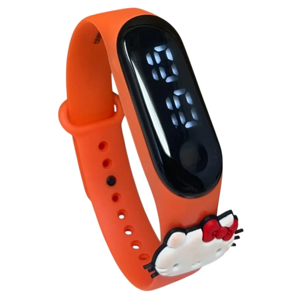 CARTOON Orologio Digitale Bambini Hello Kitty Touch Screen LED con Data Cinturino Regolabile in PVC 25 cm Cassa ABS e Lente in Plexiglass 2 Batterie AG3 Incluse Idea Regalo Bambina Bambino - immagine 4