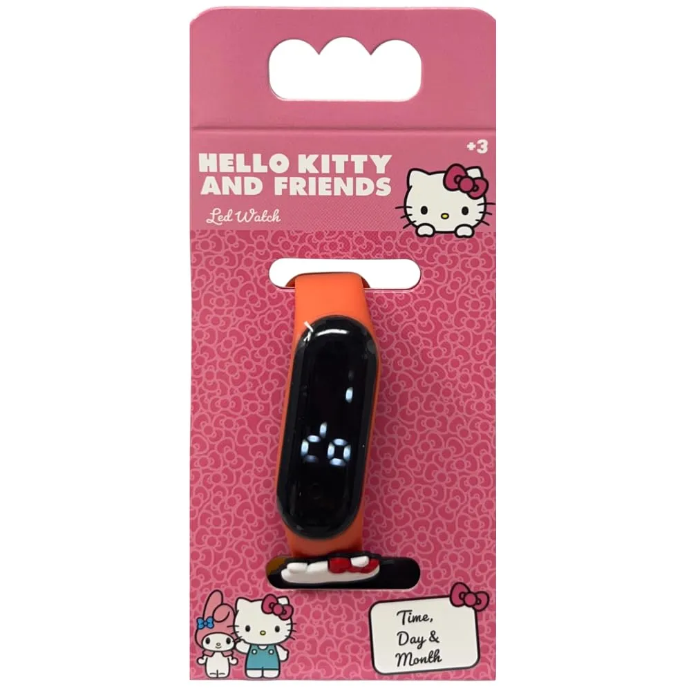 CARTOON Orologio Digitale Bambini Hello Kitty Touch Screen LED con Data Cinturino Regolabile in PVC 25 cm Cassa ABS e Lente in Plexiglass 2 Batterie AG3 Incluse Idea Regalo Bambina Bambino - immagine 6