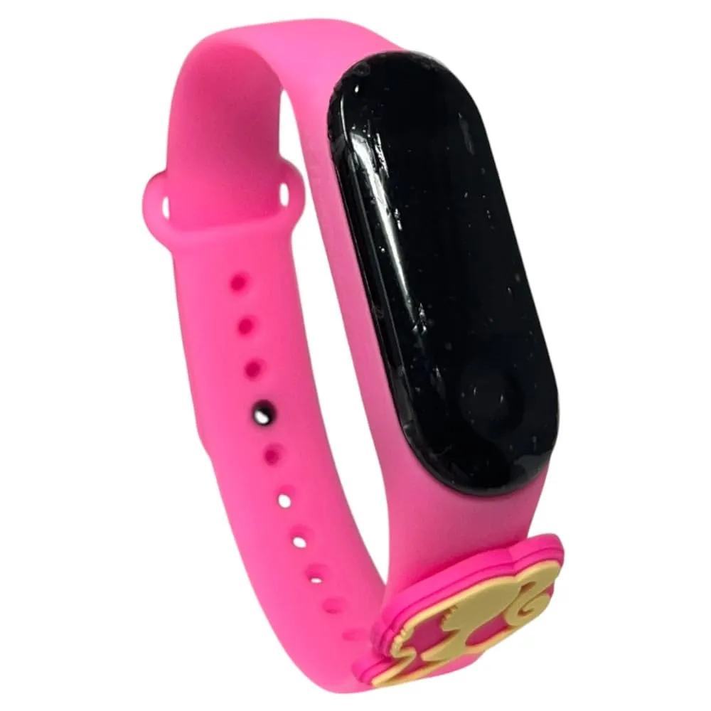 CARTOON Orologio Digitale Bambini Barbie Mattel Touch Screen LED con Data Cinturino Regolabile in PVC 25 cm Cassa ABS e Lente in Plexiglass 2 Batterie AG3 Incluse Idea Regalo Bambina Bambino - immagine 2