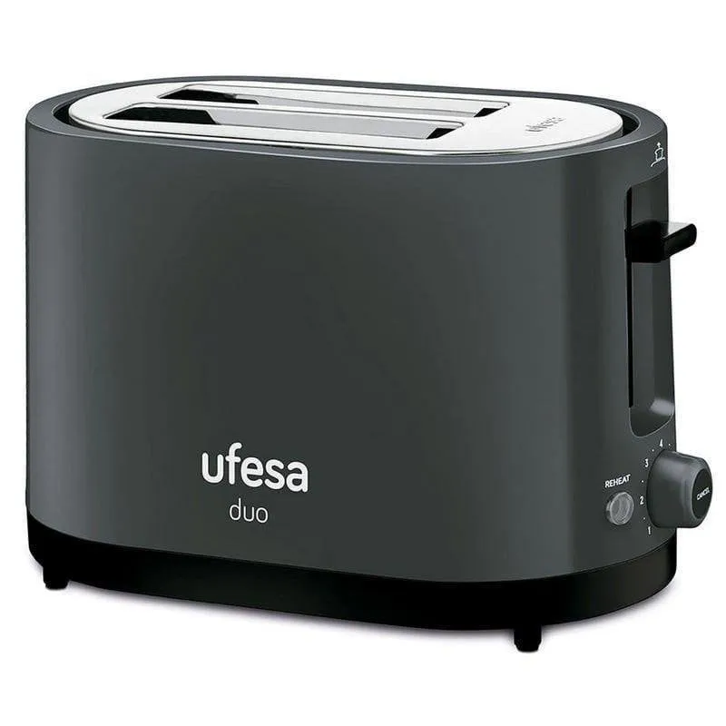 Tostapane Ufesa Duo 2 Fessure 750W 7 Livelli Grigio Scuro - immagine 1