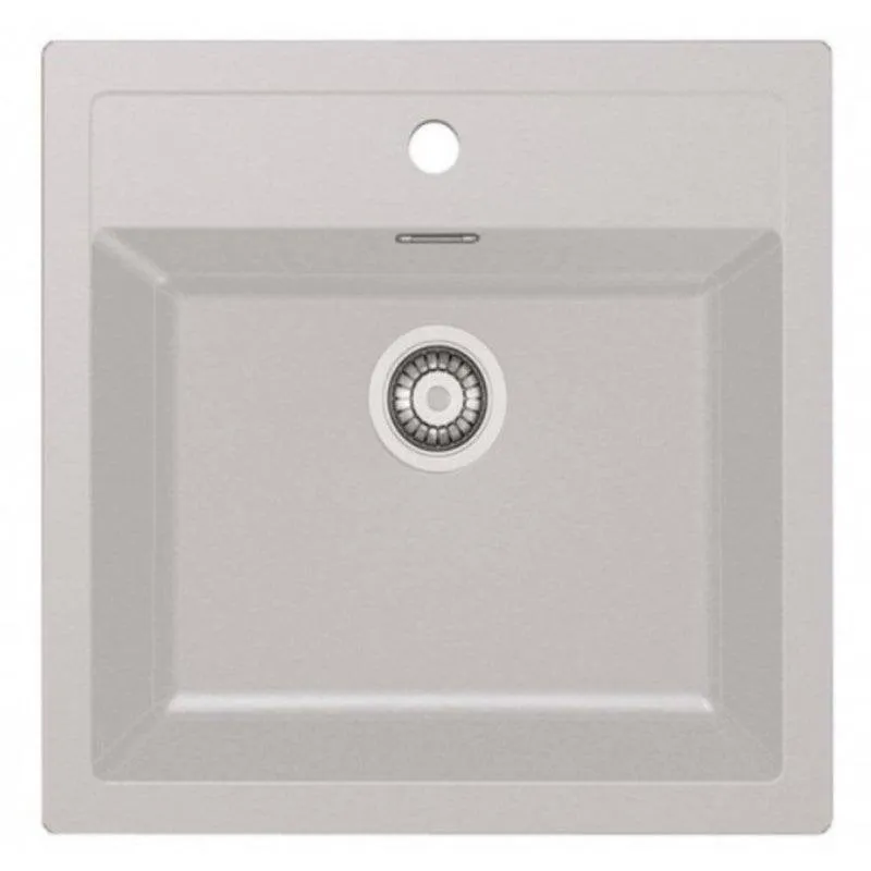 Mepamsa CUBO 56.53 Lavabo Sovrapiano Sintek Bianco 1 Vasca 560x530 mm - immagine 1
