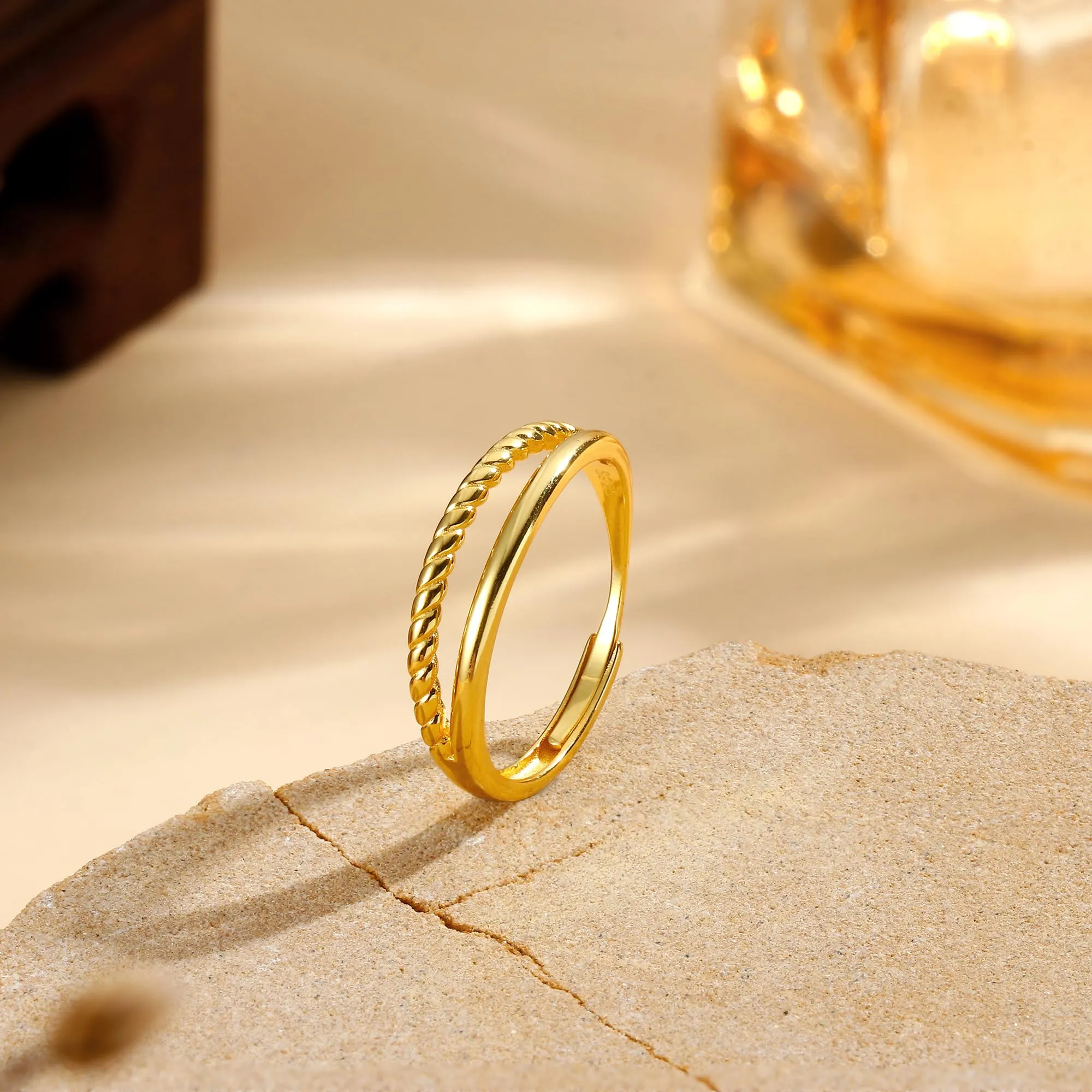 Adramata Anelli Donna Argento 925 Anello Twist Regolabile - immagine 6