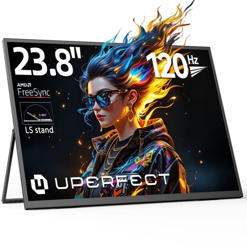 Monitor PC Uperfect 23,8" FullHD 120Hz QLED 1ms VESA - immagine 1