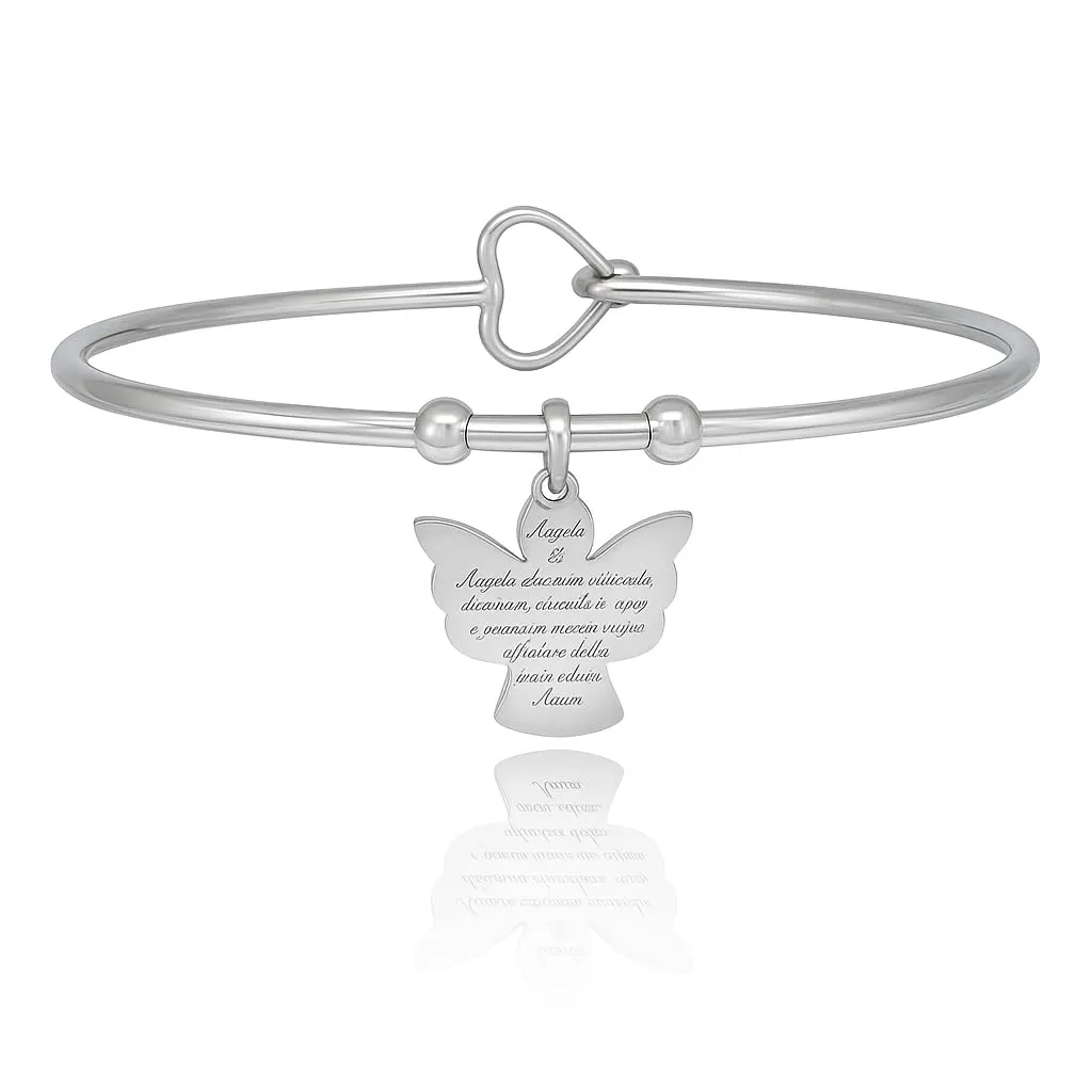 SAGA GIOIELLI® BRACCIALE CHIAMA ANGELI ACCIAIO PREGHIERA ANGELO DI DIO - immagine 1