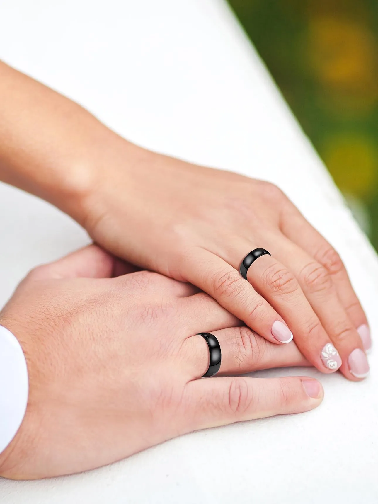 Bestyle Anello Acciaio Nero Uomo Matrimonio Misura 25 6mm con Confezione Regalo - immagine 5