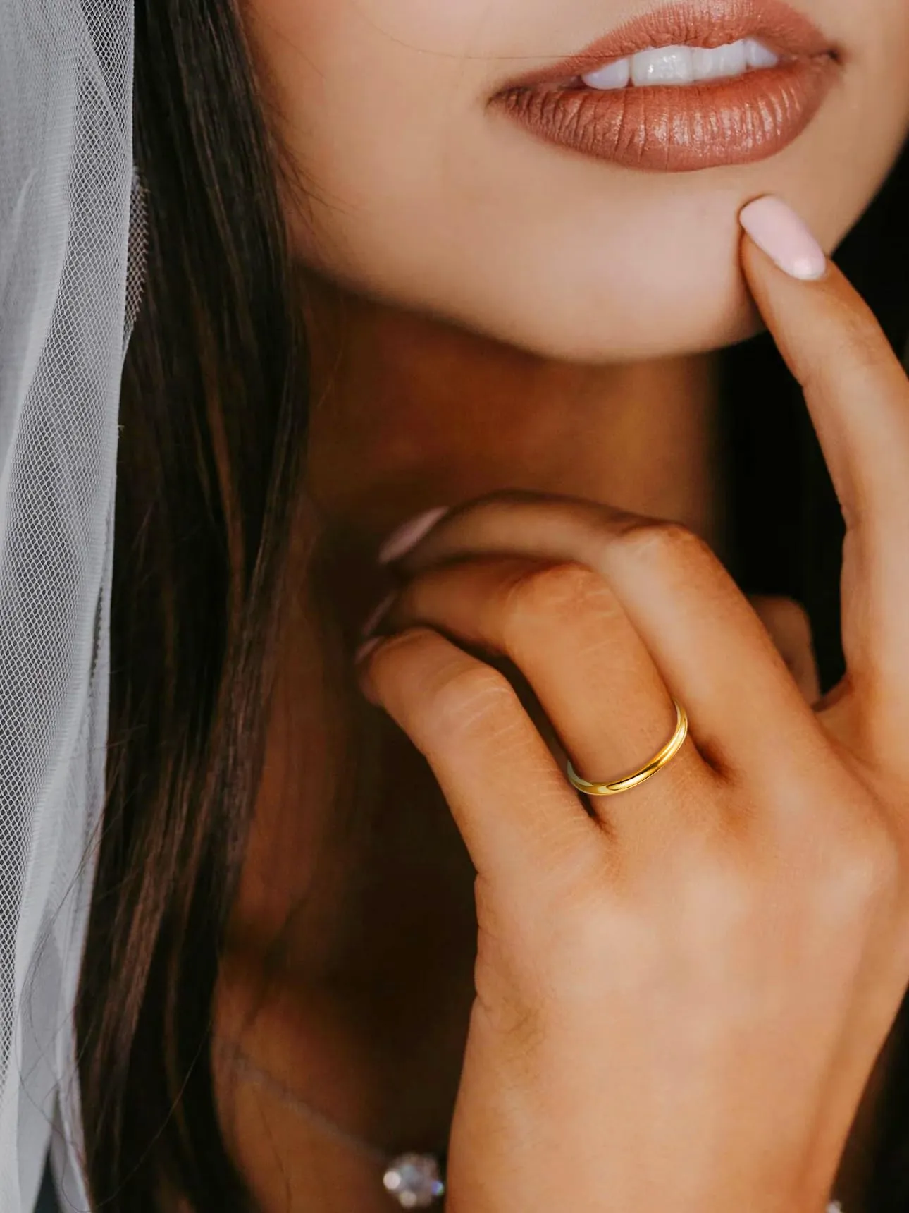 Bestyle Anelli Donna Oro Giallo Anelli Oro Giallo Anello Donna Fedina Oro Misura 22 2mm Oro con Confezione Regalo - immagine 2