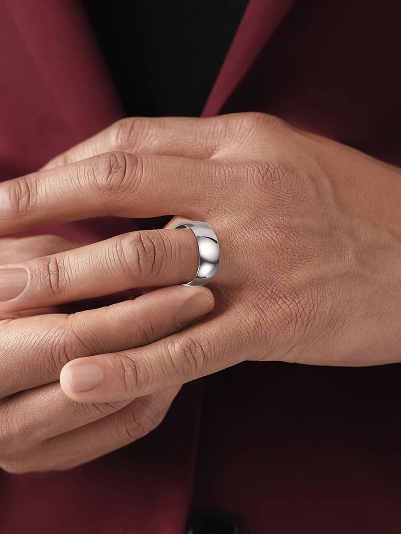 Bestyle Anello Acciaio Uomo Argento Anelli da Mignolo Donna Anello Acciaio Inossidabile Donna Misura 27 8mm Argento con Confezione Regalo - immagine 9
