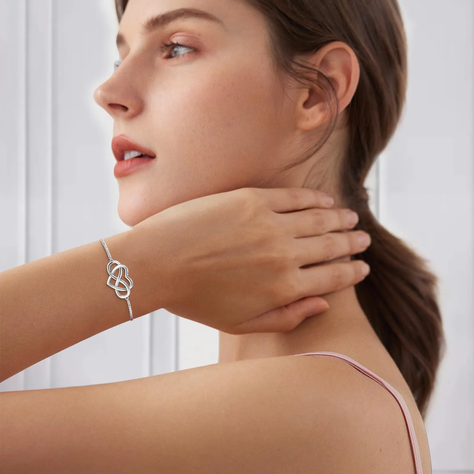 Bracciale Infinito Donna Argento 925 - Regalo Natale per Donna e Mamma - immagine 3