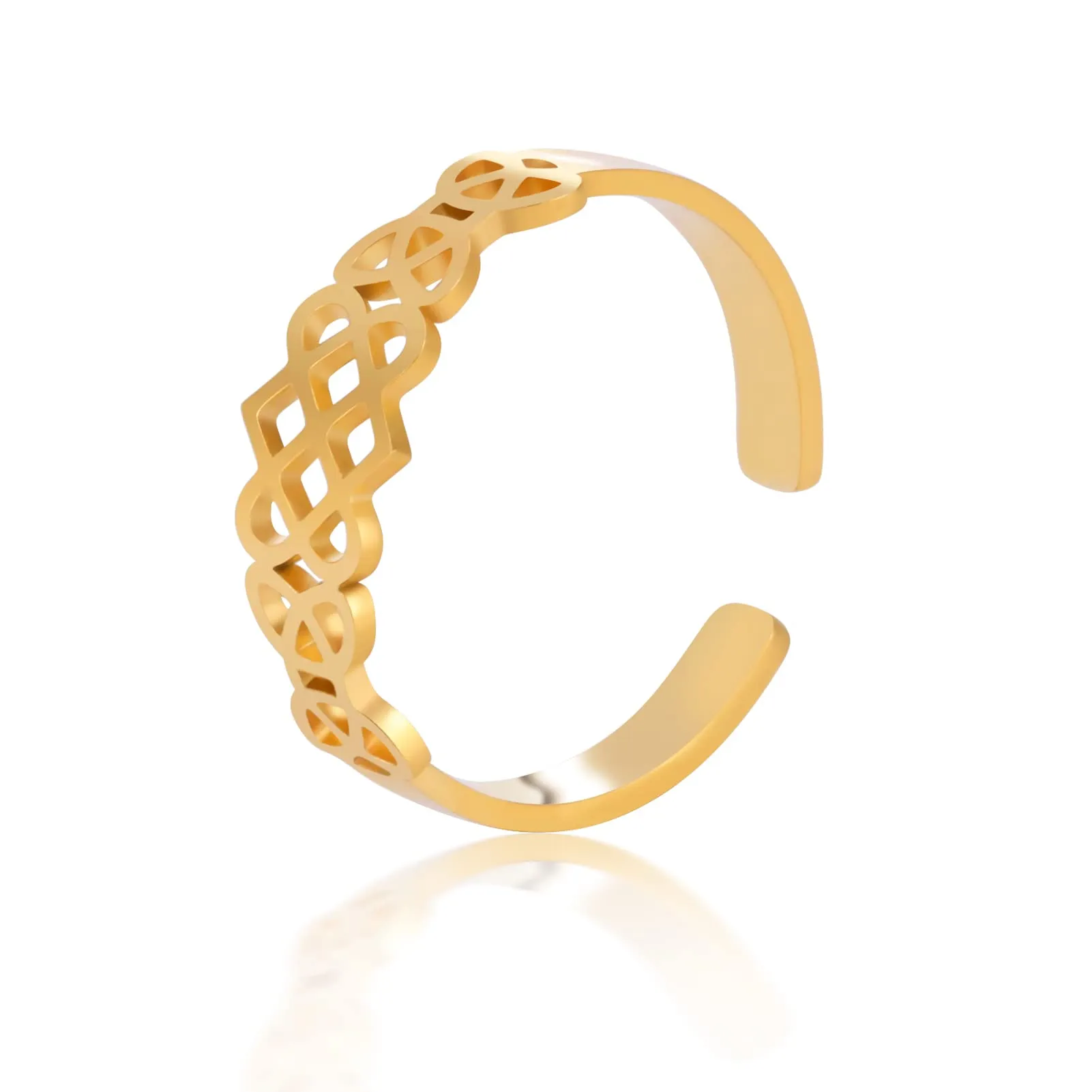 Amaxer Anello con nodo celtico irlandese da donna con motivo a vite in filigrana fiore della vita, geometria sacra ampia, regolabile, anello aperto spesso scavato fuori spiaggia, gioielli regalo - immagine 1