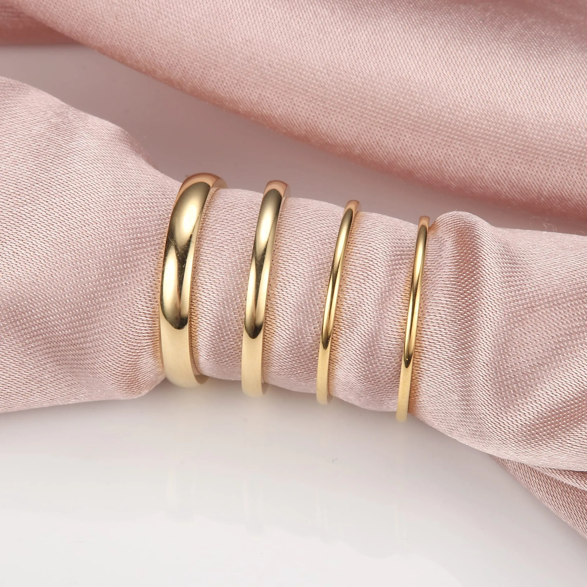 Diamday 4 Pezzi Set di Anelli Sottili Knuckle Stacking Rings Anello - immagine 6