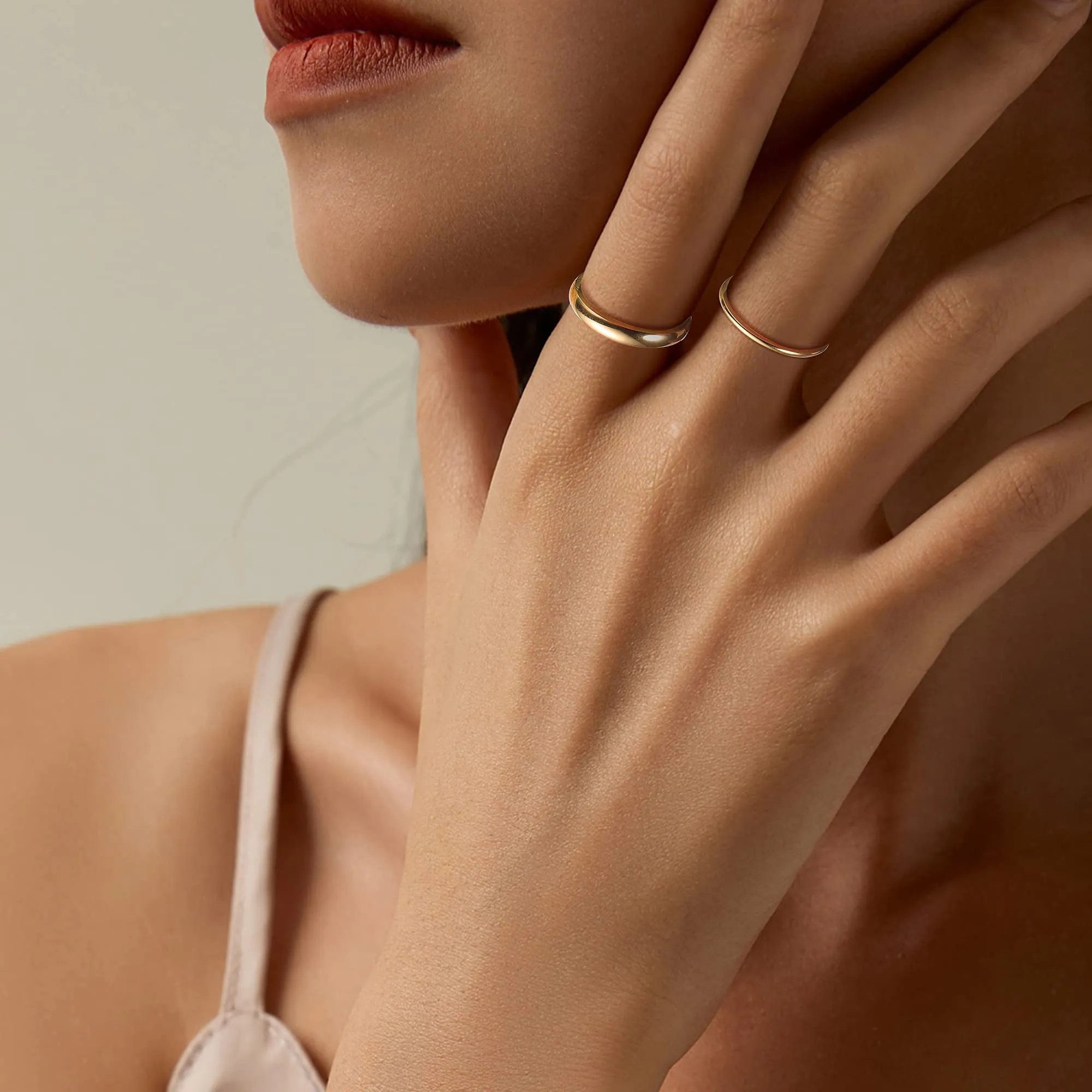 Diamday 4 Pezzi Set di Anelli Sottili Knuckle Stacking Rings Anello - immagine 3
